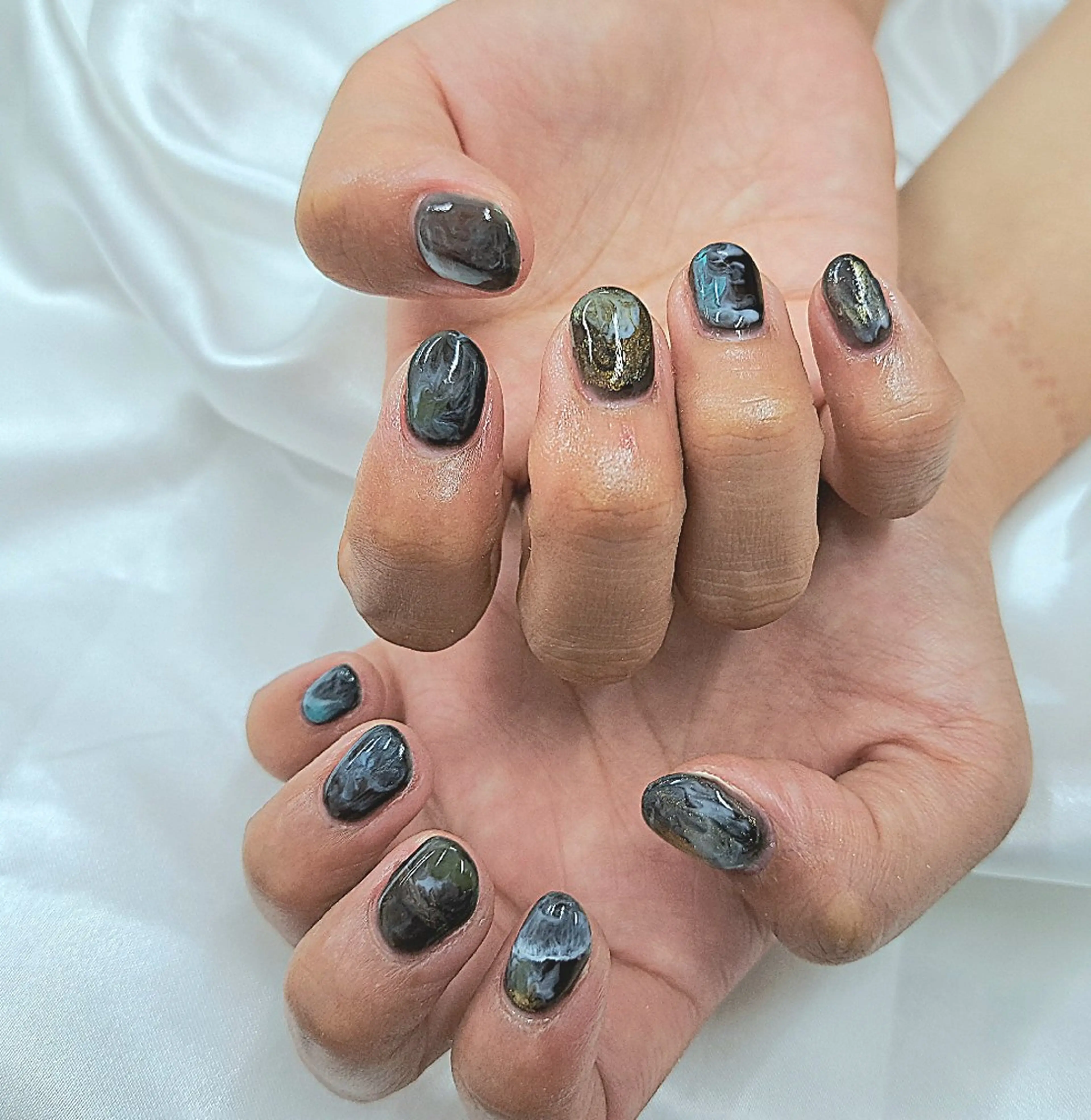 ネイル マグネットネイル ニュアンスネイル Bianca八王子 まえさだのネイルデザイン