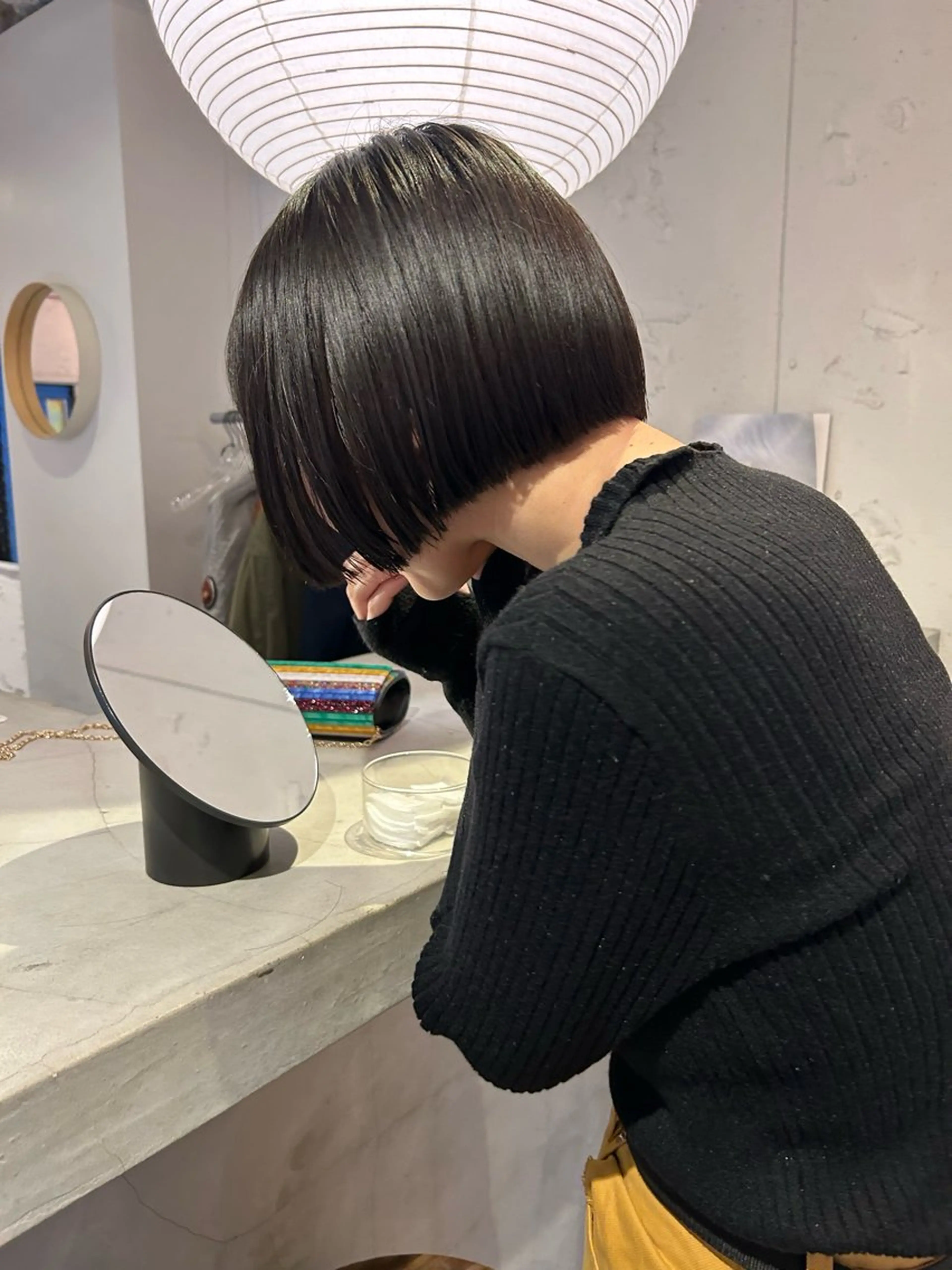 ショート カラー 切りっぱなしボブ ボブ カット ヘアカラー トリートメント 村上雅人 ナチュラルモードのヘアスタイル