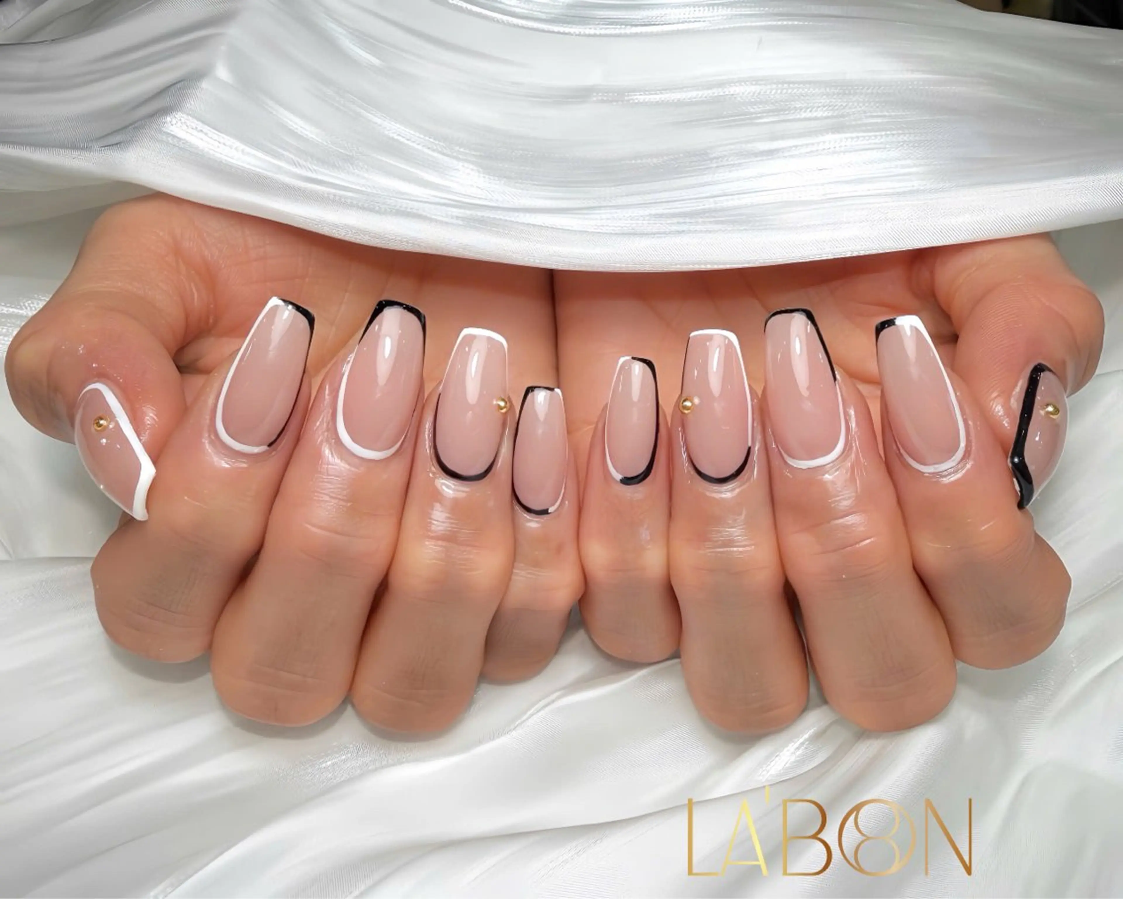 ネイル アートネイル ジェルネイル キラキラネイル 韓国ネイル ロングネイル Labon Nails Artのネイルデザイン