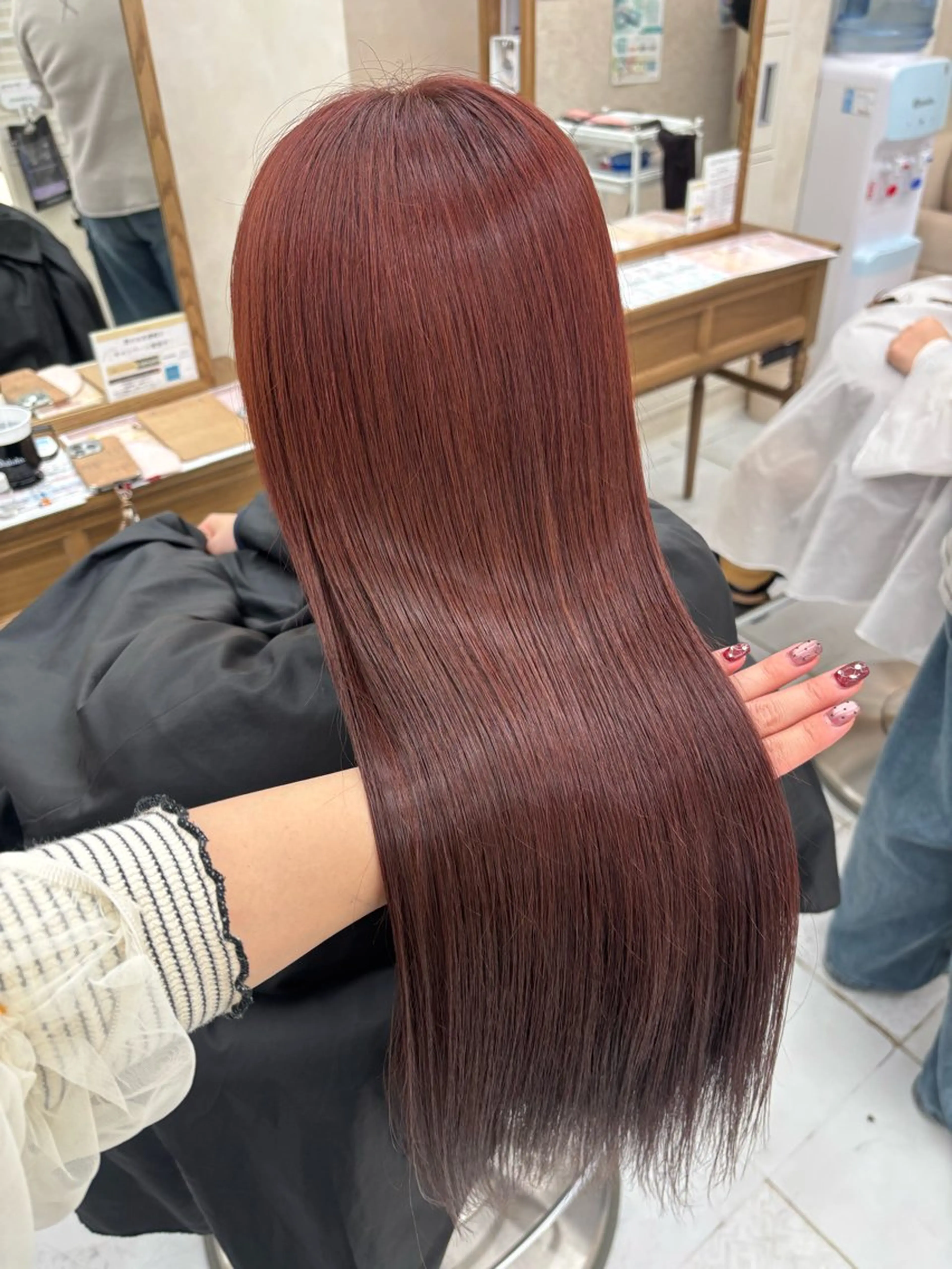 ロング カラー レッドカラー 髪質改善 トリートメント ヘアカラー トリートメント 本厚木/練習モデル 募集/かりん🐰のヘアスタイル