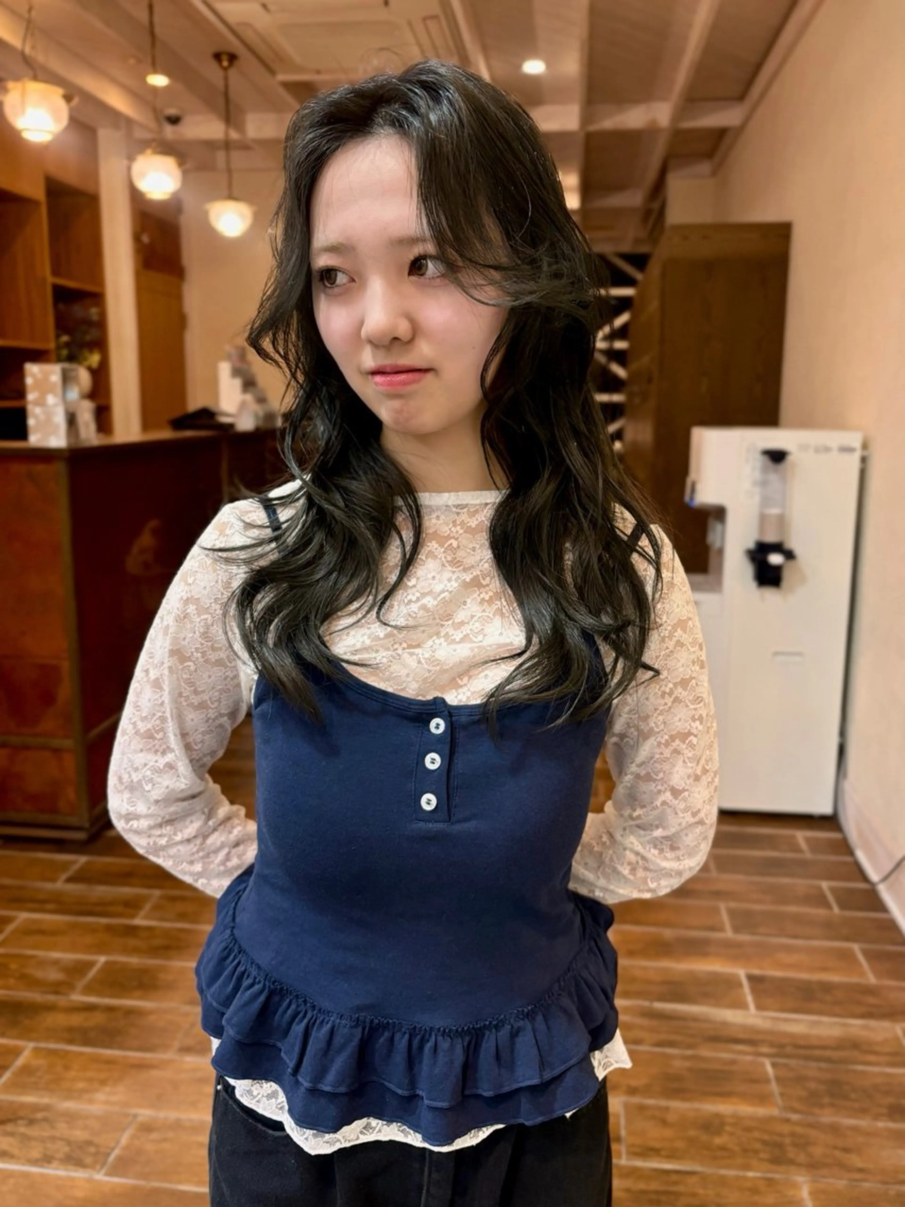 ロング カット ヘアカラー トリートメント ハイトーン/デザイン カラー/るいのヘアスタイル