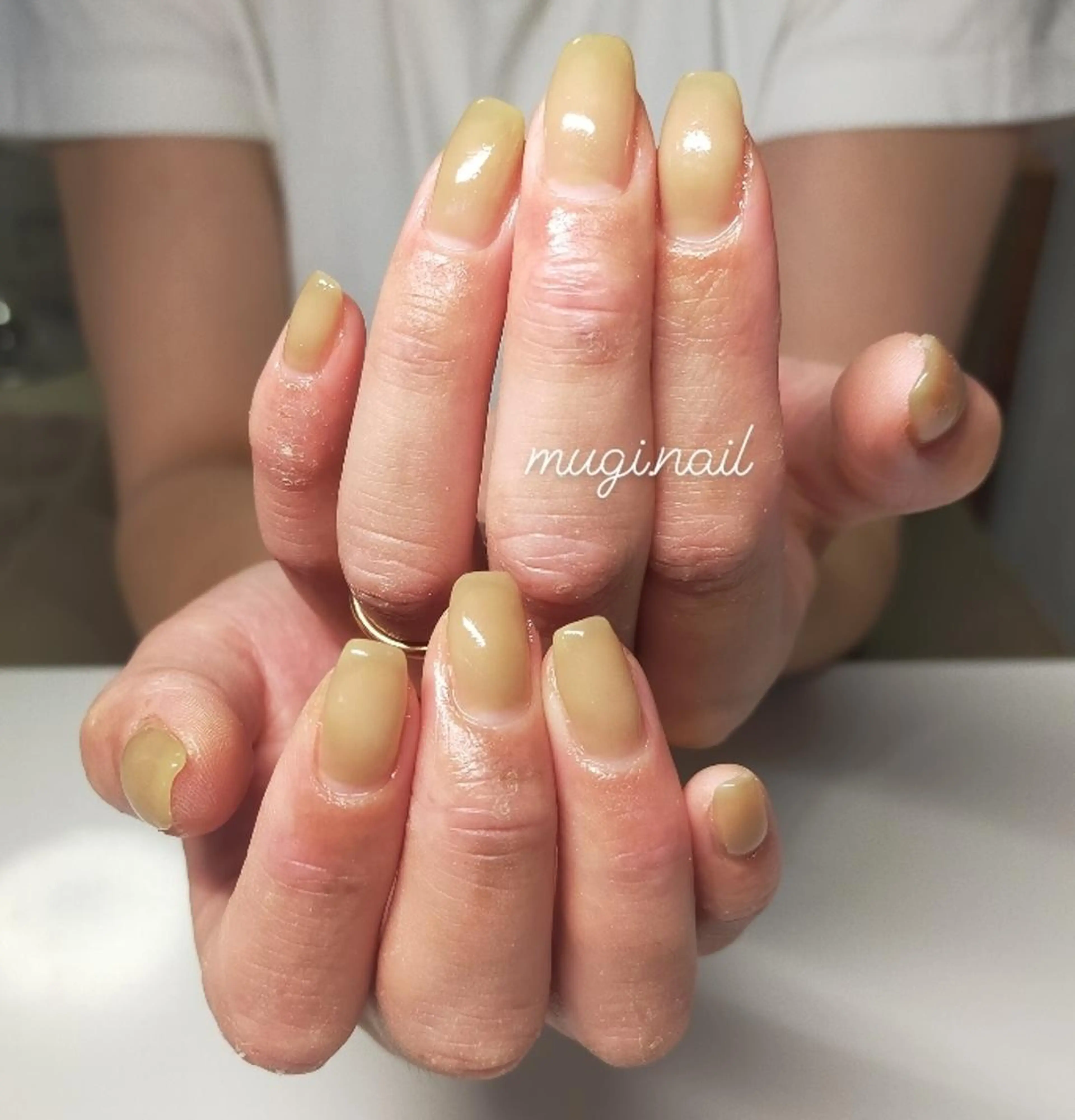 ネイル ワンカラーネイル 西村 あやかのネイルデザイン