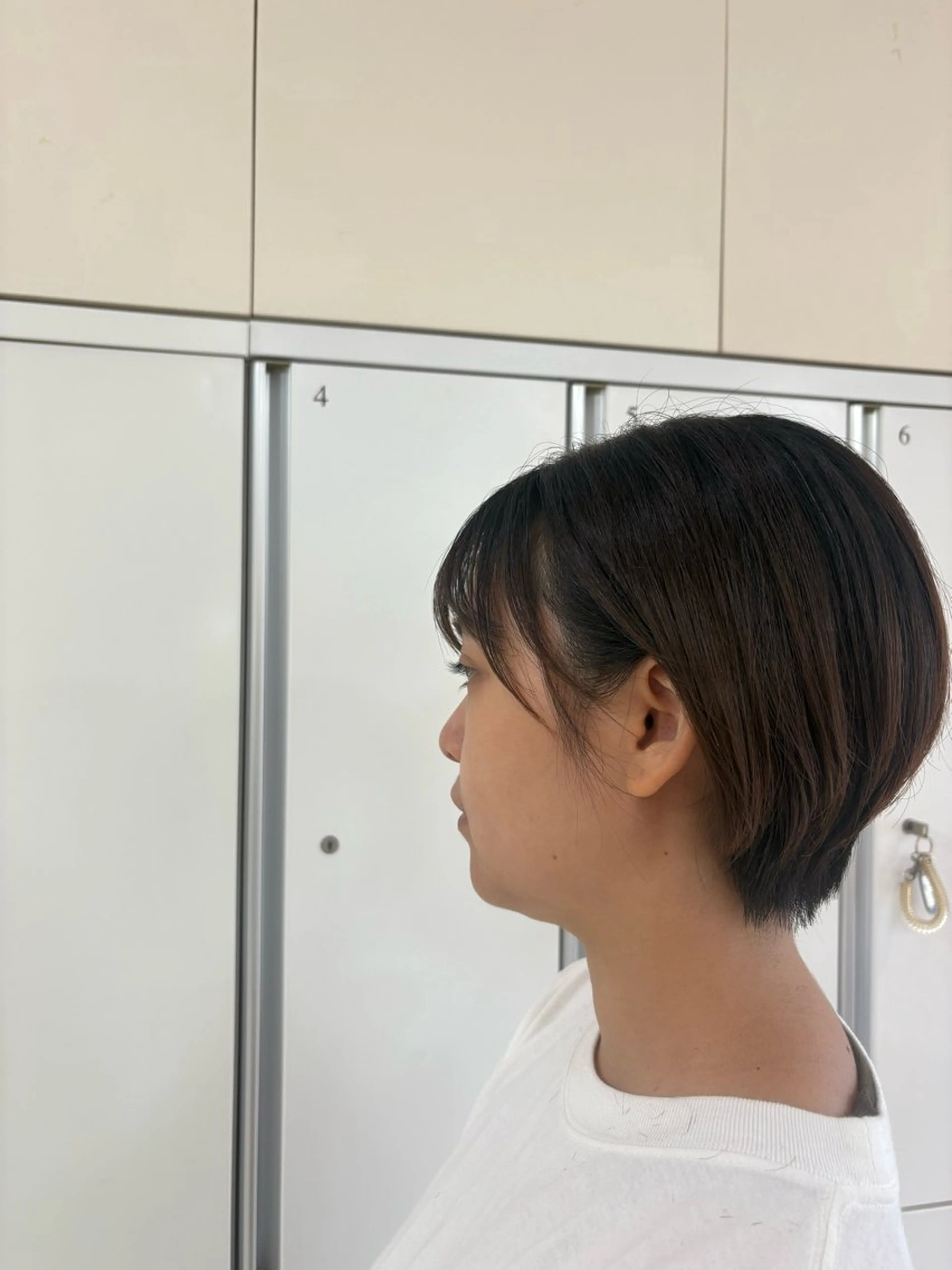 ショート 顔まわりレイヤー 顔周りカット 外国人風カラー ハイライト レイヤーカット CREA渋沢 モデル募集🌺アイナのヘアスタイル