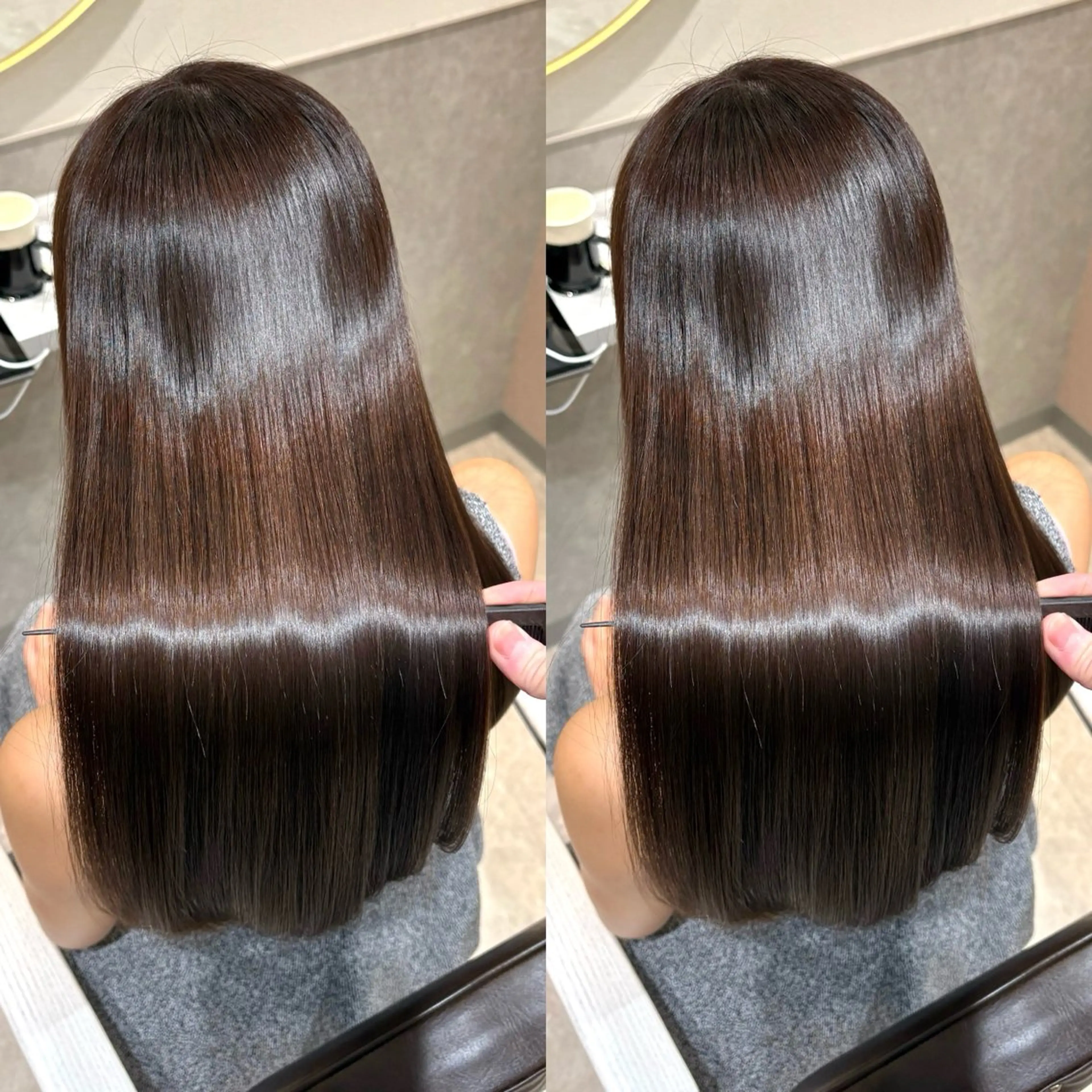 ロング カラー 髪質改善 縮毛矯正 トリートメント カット ヘアカラー 縮毛矯正 髪質改善 縮毛矯正/ レイヤー/銀座/本木のヘアスタイル