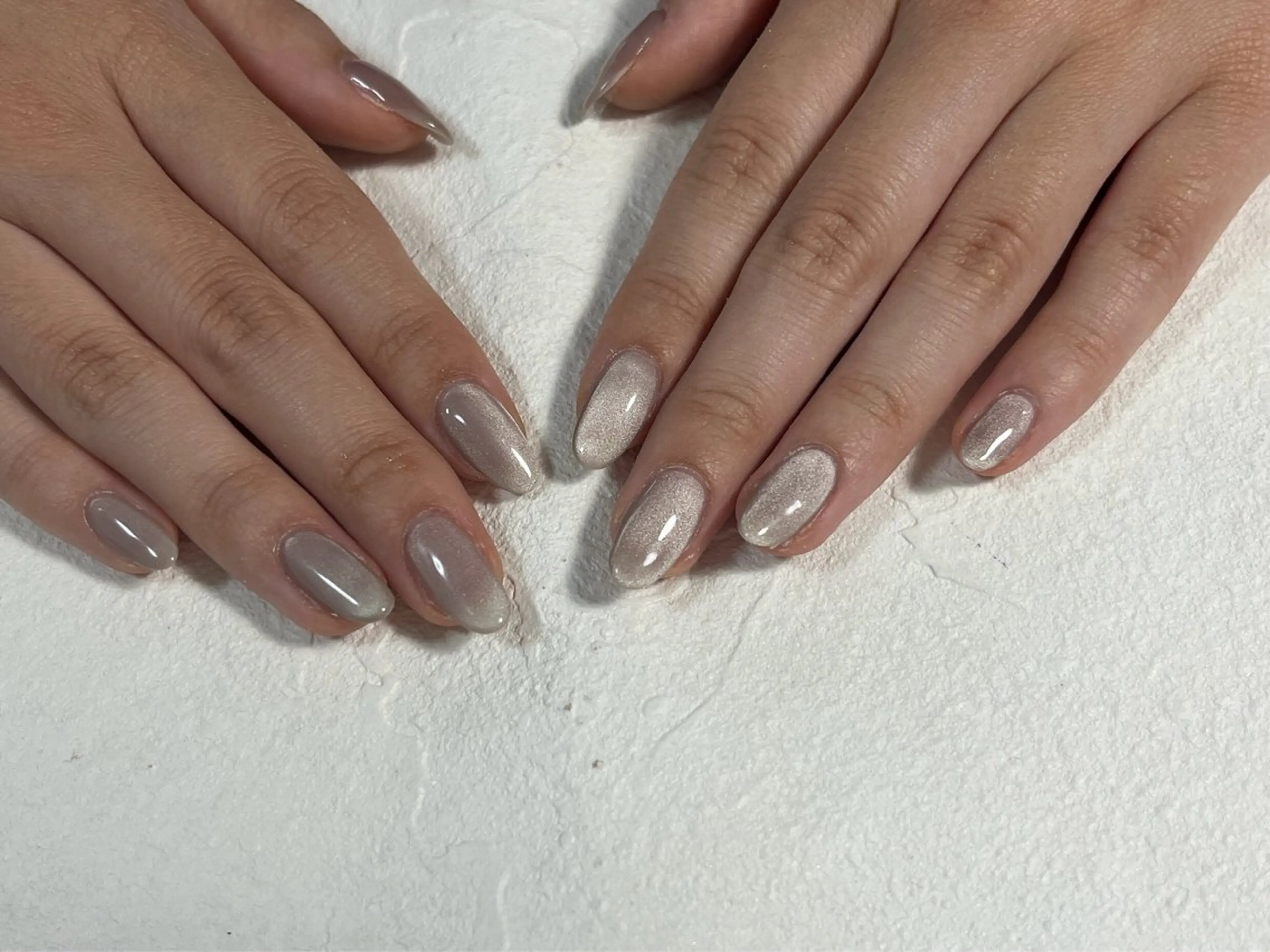 ネイル オーロラネイル フットネイル フレンチネイル ジェルネイル 韓国ネイル ハンドネイル kiki nail たまプラーザのネイルデザイン