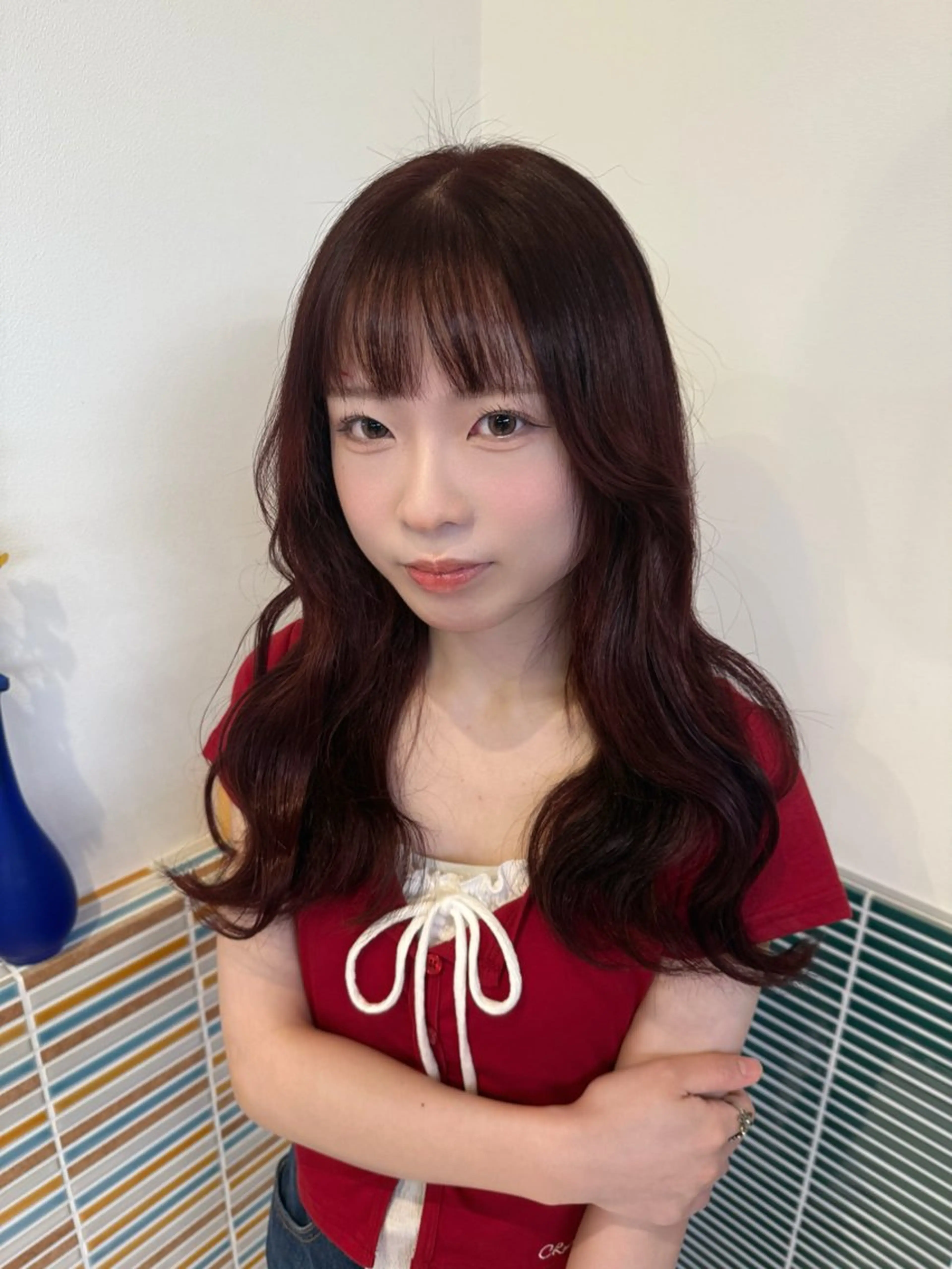 セミロング カラー特化/ブリーチ 梅田中崎町/あかりのヘアスタイル