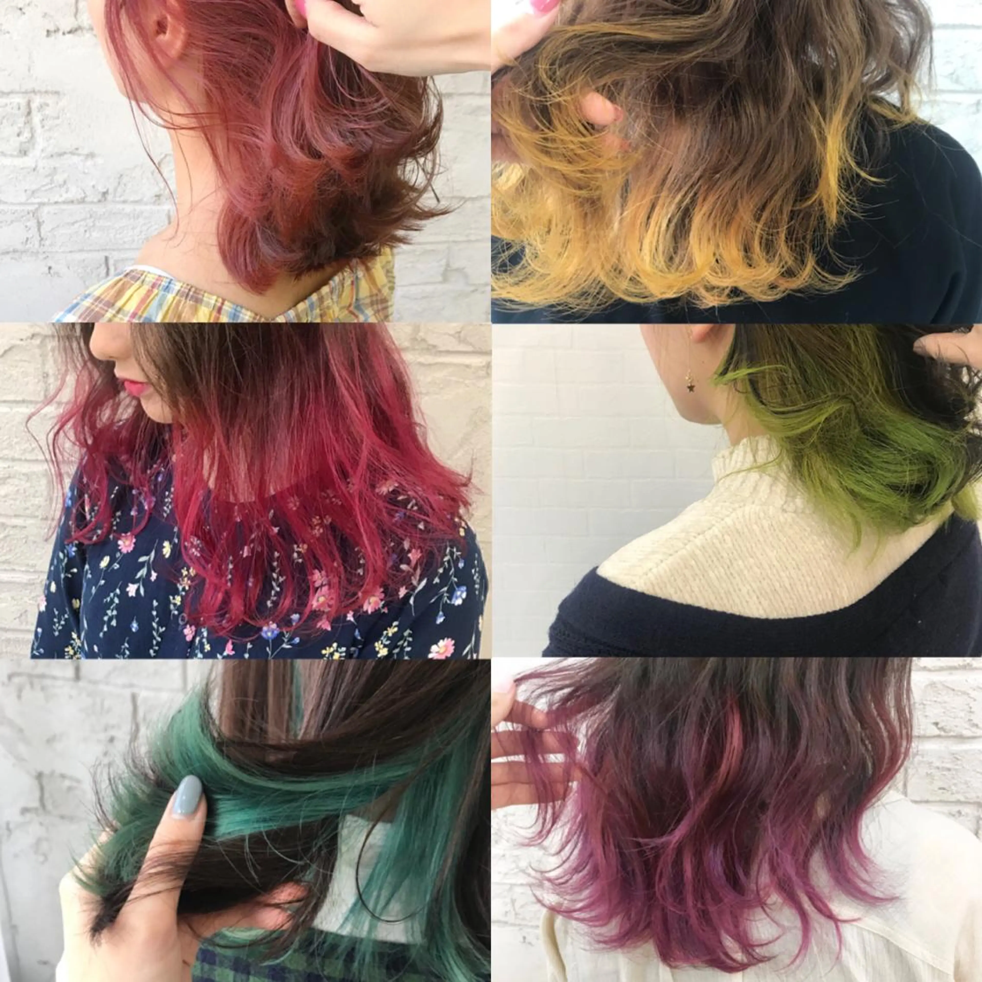 ロング カラー オリーブ/アッシュ やわらか透明感カラーのヘアスタイル