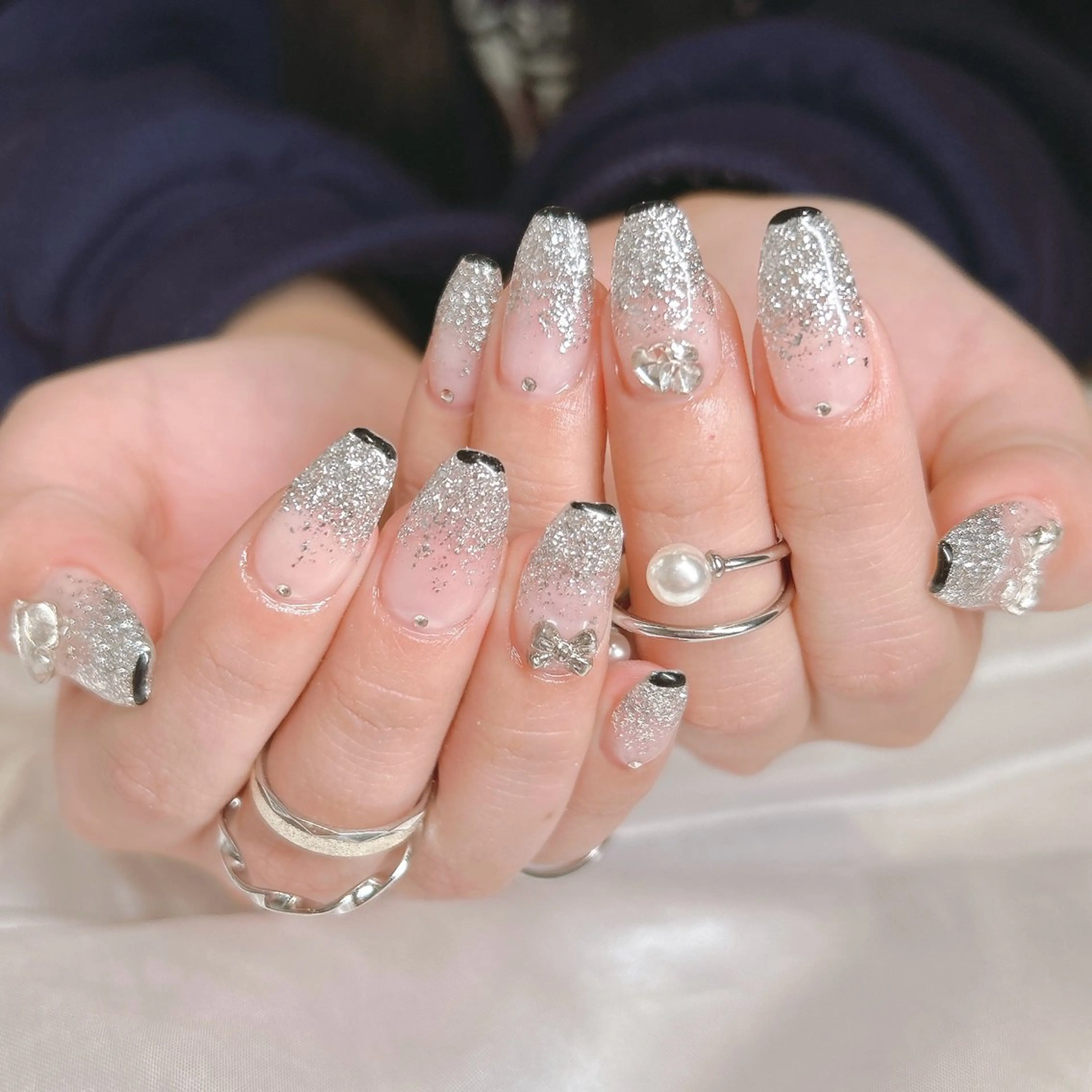 ネイル グラデーション キラキラネイル ハンドネイル junna 金山.東別院.上前津のネイルデザイン