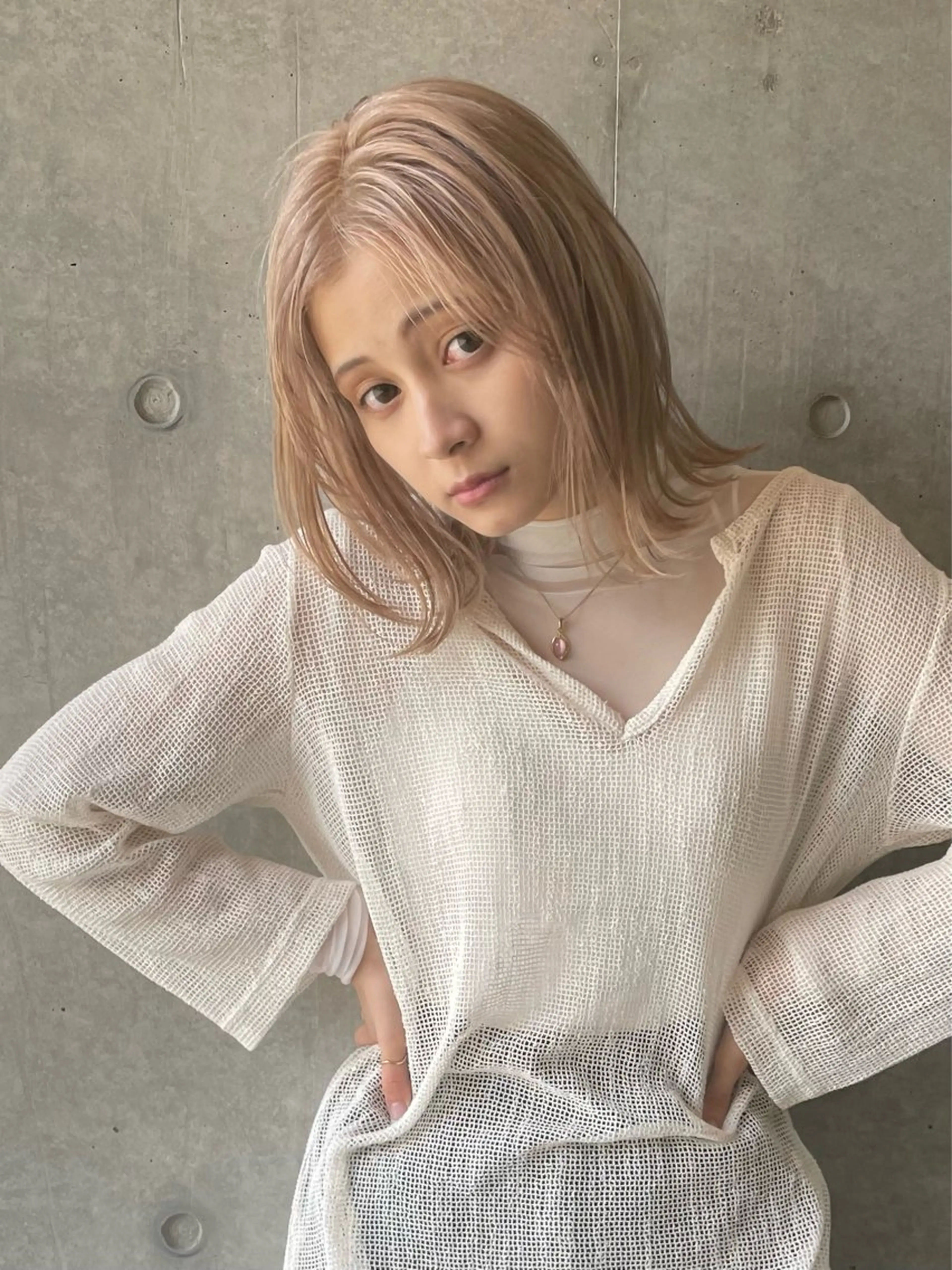 カラー レディースパーマ モデル募集RIKOのヘアスタイル