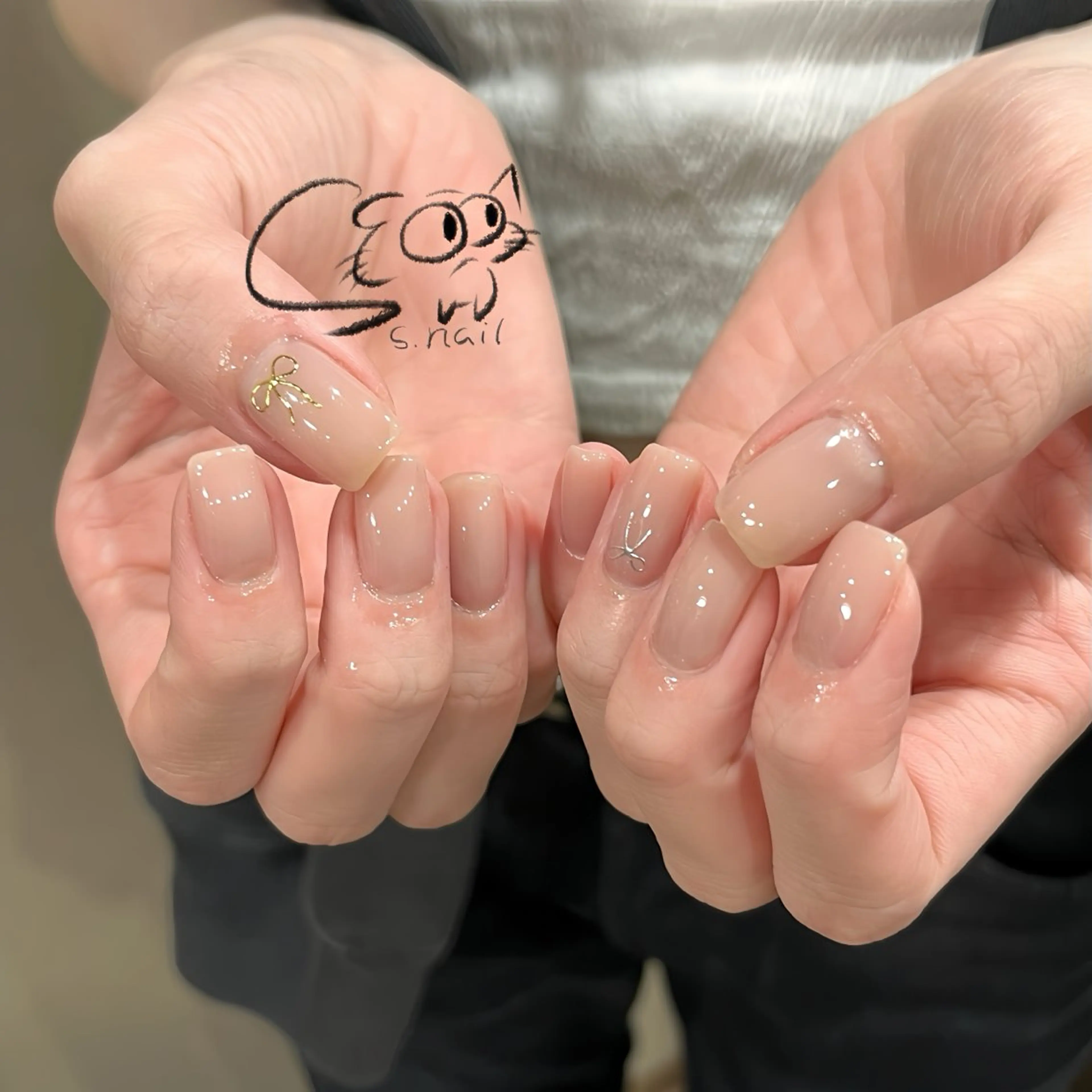 ネイル チークネイル フレンチネイル グラデーション マグネットネイル ワンカラーネイル S.nail _のネイルデザイン