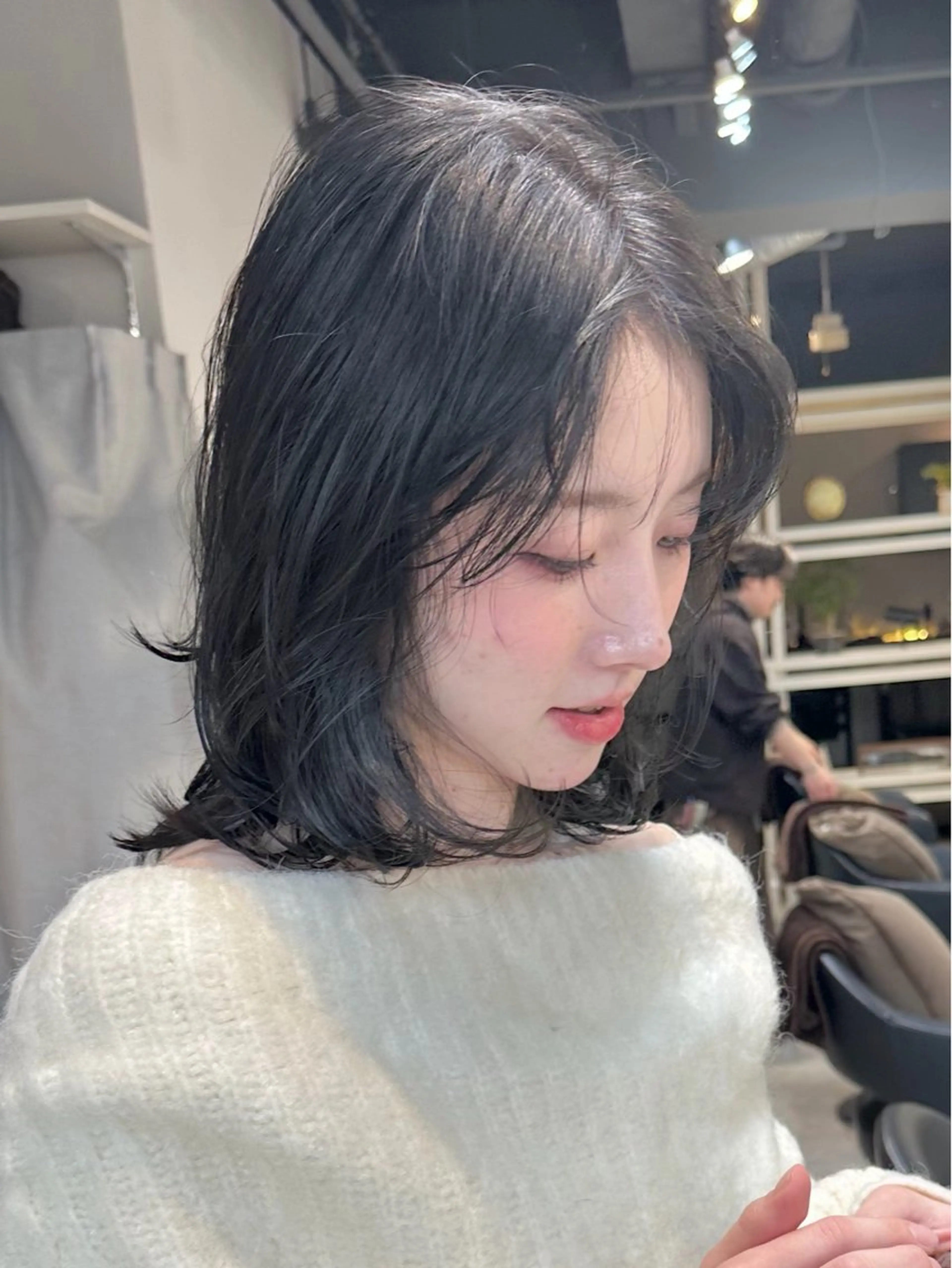 ミディアム ボブレイヤー ボブ レイヤーカット ✨透明感カラー/縮毛 恵比寿HAYATO✨のヘアスタイル