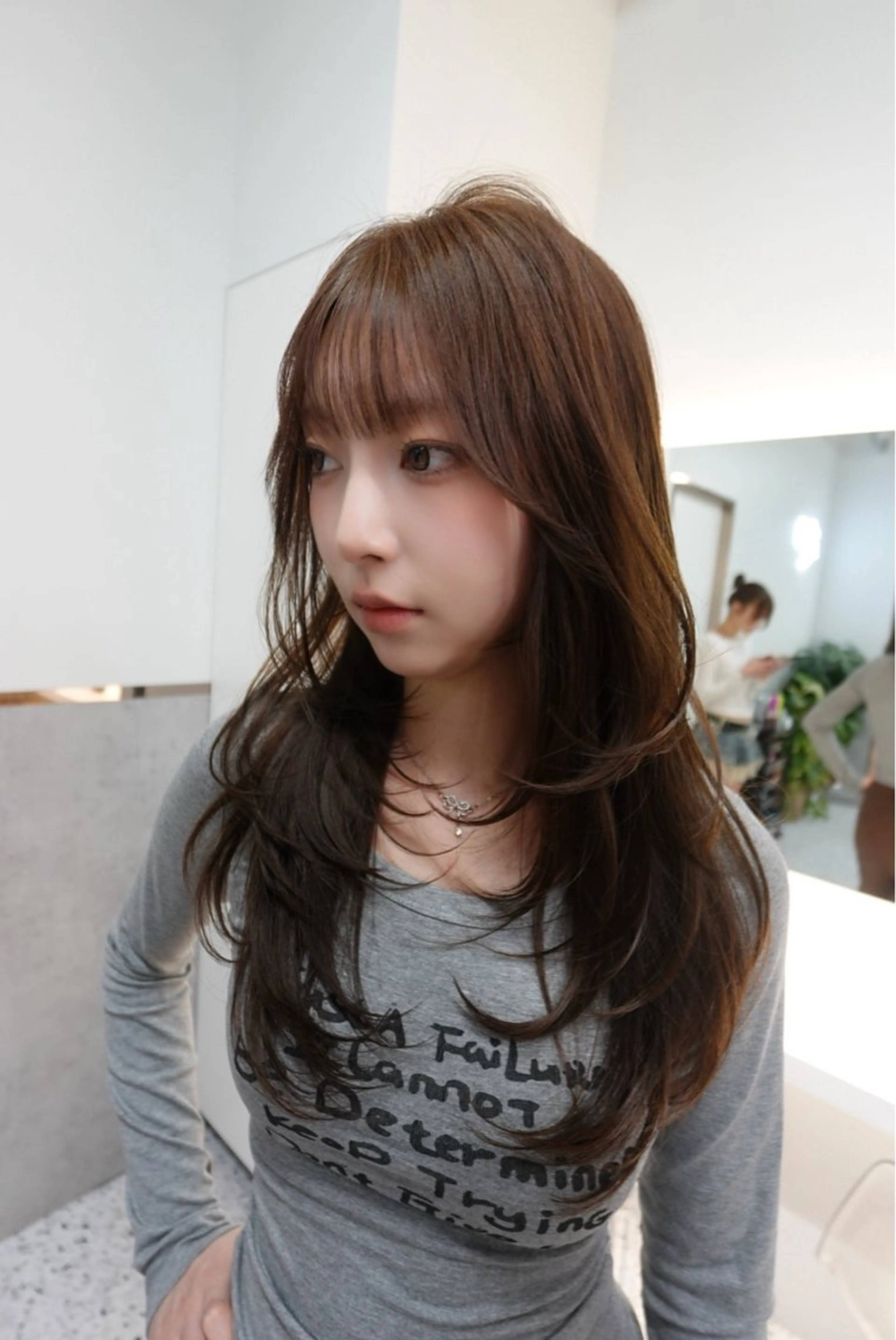 ロング ハッシュカット ハイレイヤー レイヤーカット Yuta✂︎ 韓国レイヤー🪽のヘアスタイル