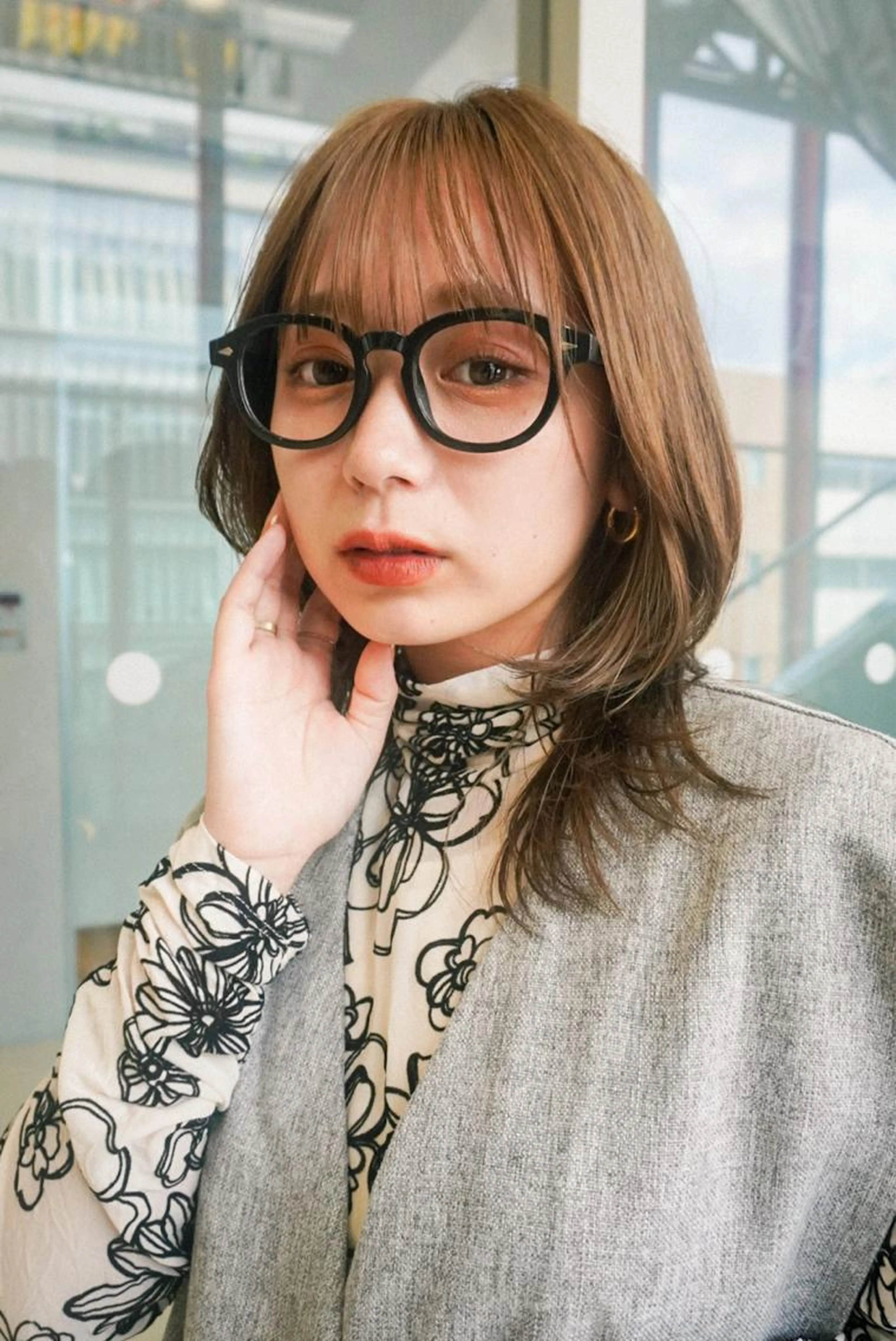 💐韓国風顔まわりニュアンス小顔カット💐の写真