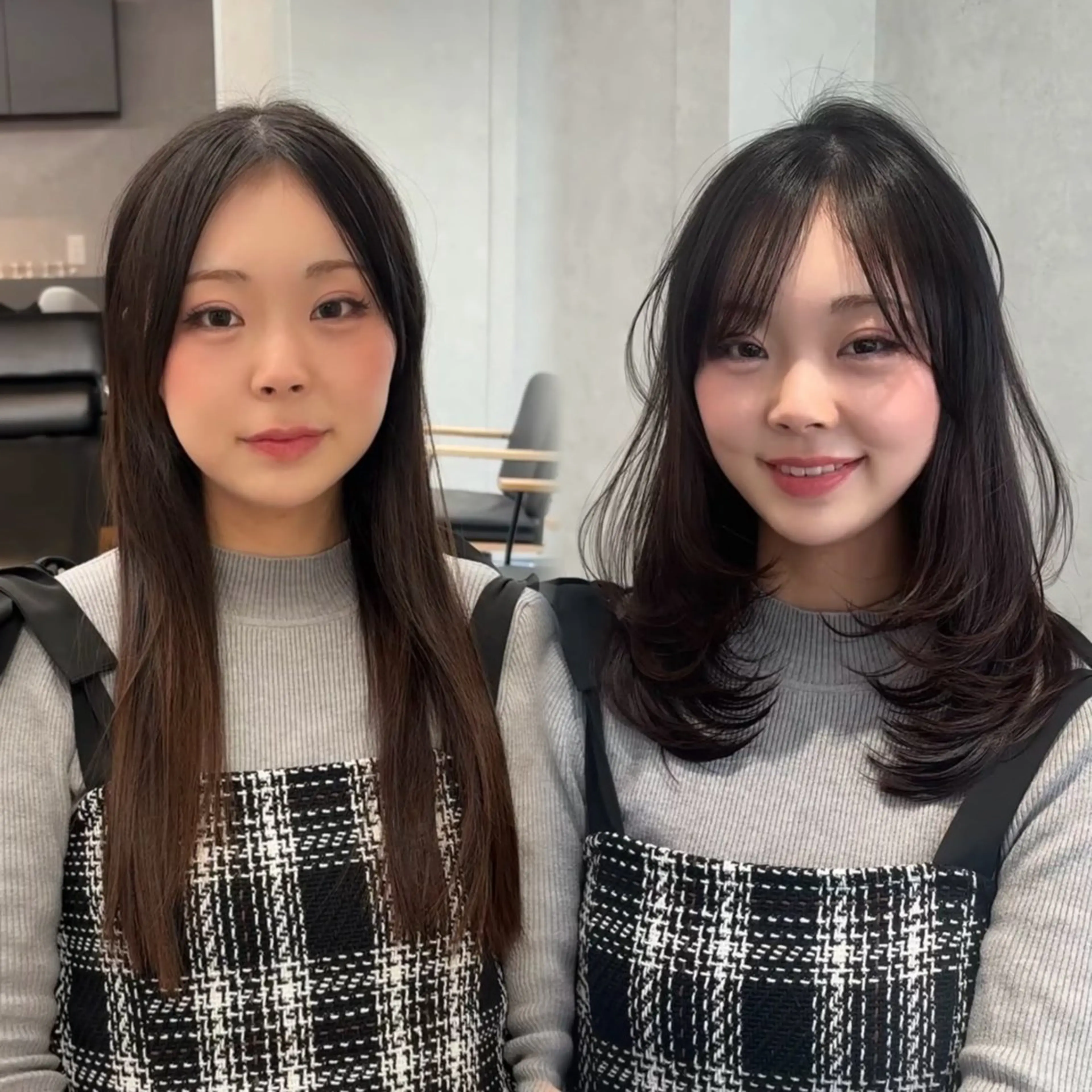 セミロング カット ヘアカラー トリートメント 結べるレイヤーカット /カラー/あさかのヘアスタイル