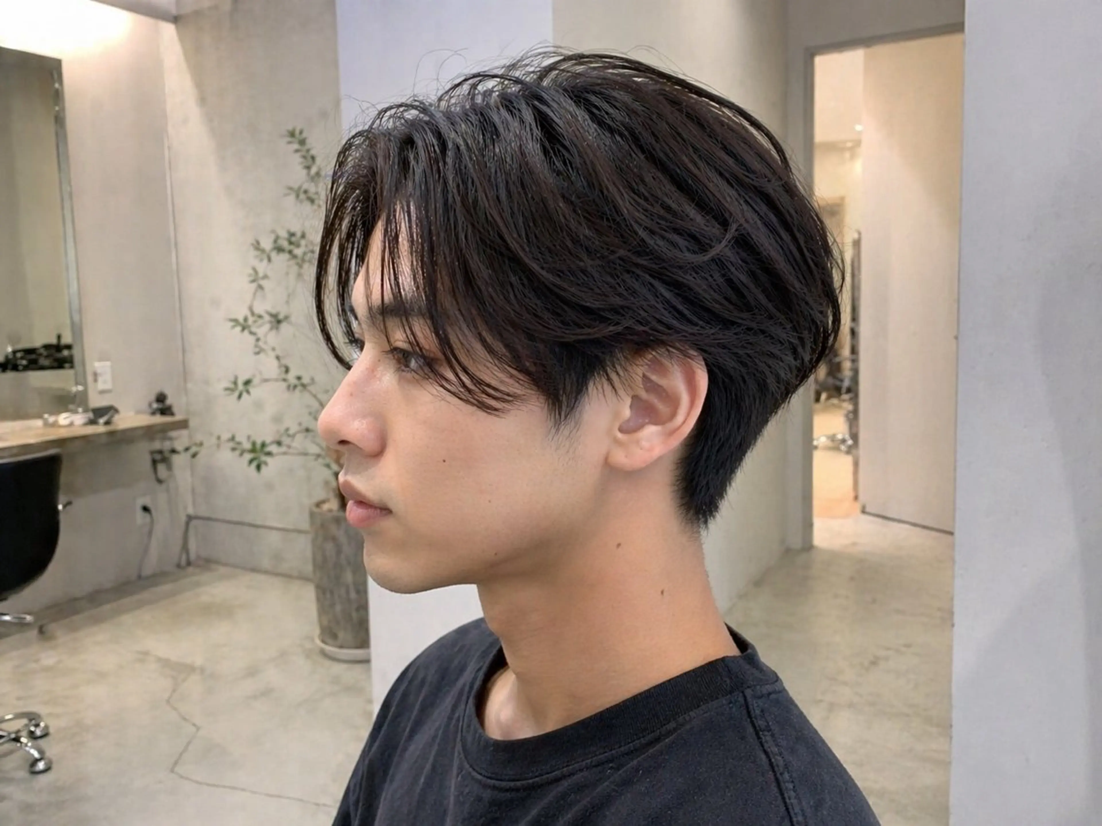 急募‼︎26日19時半​〜​メンズ毛流れセンターパート(ニュアンスパーマ)の写真