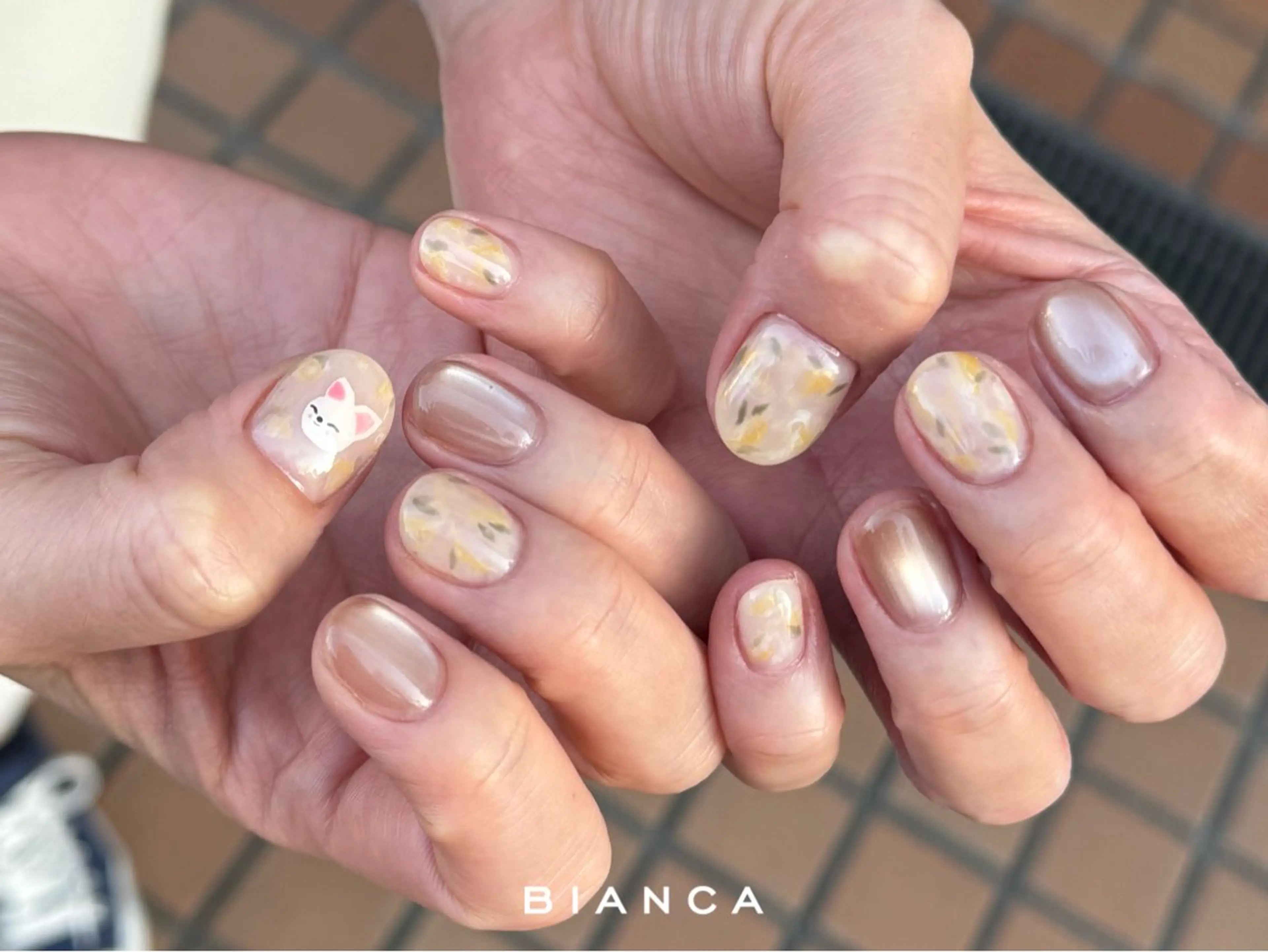 ネイル アートネイル フラッシュネイル フレンチネイル ジェルネイル グラデーション Bianca大宮 Nail＊森澤のネイルデザイン