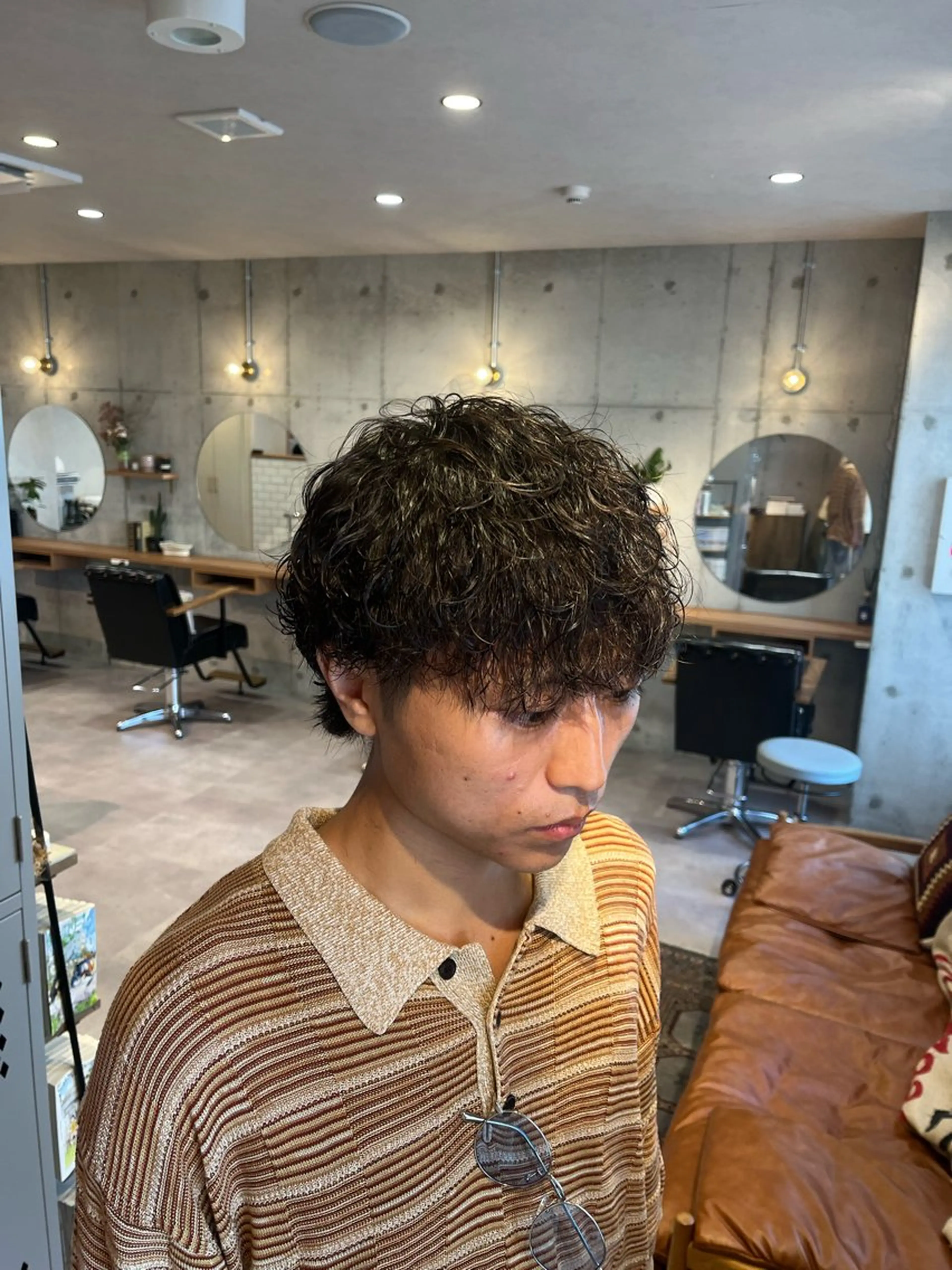 ショート パーマ メンズ マッシュ メンズパーマ 波巻きパーマ 外ハネヘア 🌀メンズパーマ🌀 🐏丸山祐宇🐏のヘアスタイル