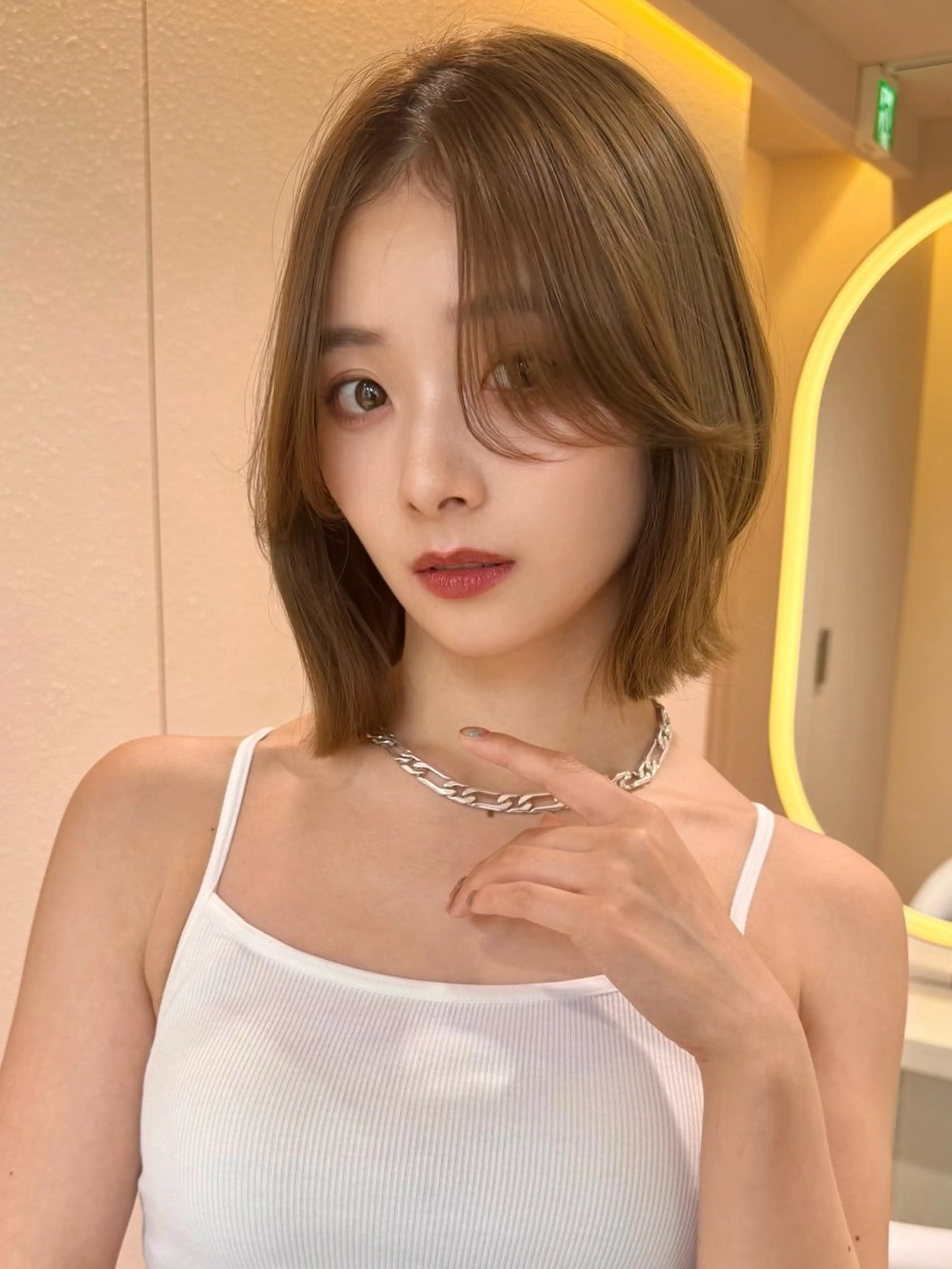 ミディアム ボブ くびれヘア sand yokohama所属・期間限定無料カット まつきのヘアスタイル