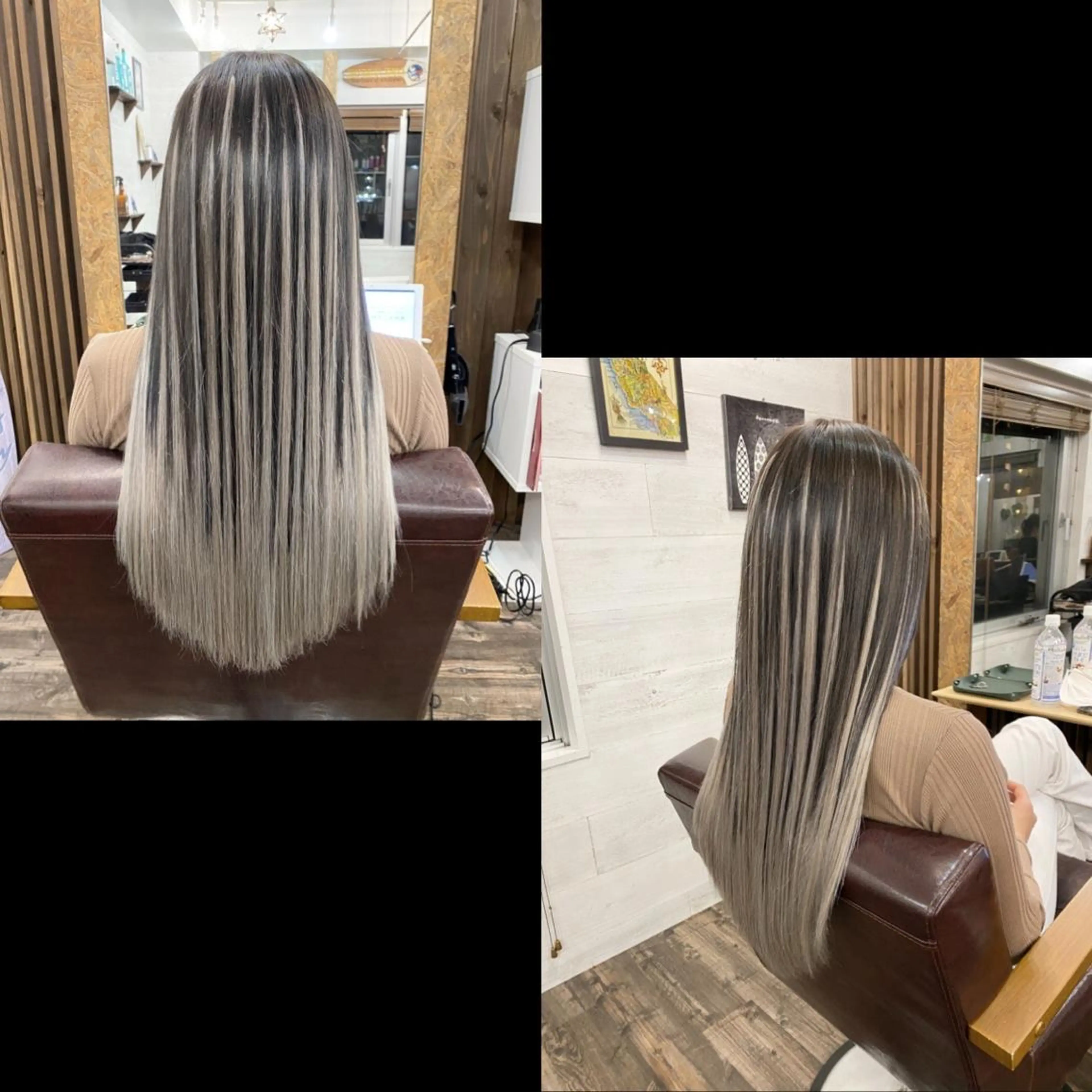 ロング カラー ヘアカラー エクステ ✯カラー&編み込み エクステ✯池田智博✯のヘアスタイル