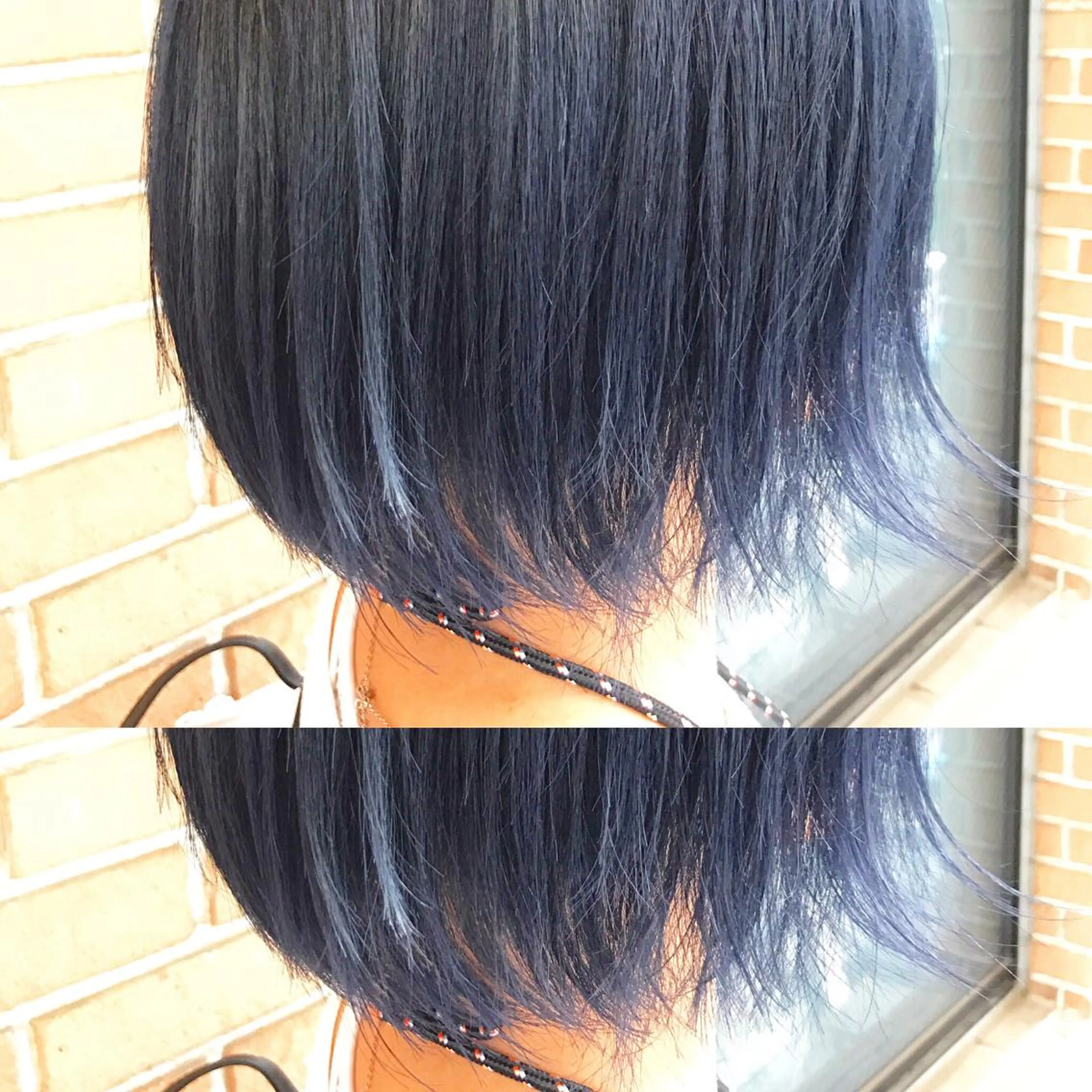 ショート カラー パーマ ヘアアレンジ メンズ キッズ ネイル マツエク・マツパ ダブルカラー ネイビーカラー ネイビー サロンドミルク 原宿のヘアスタイル