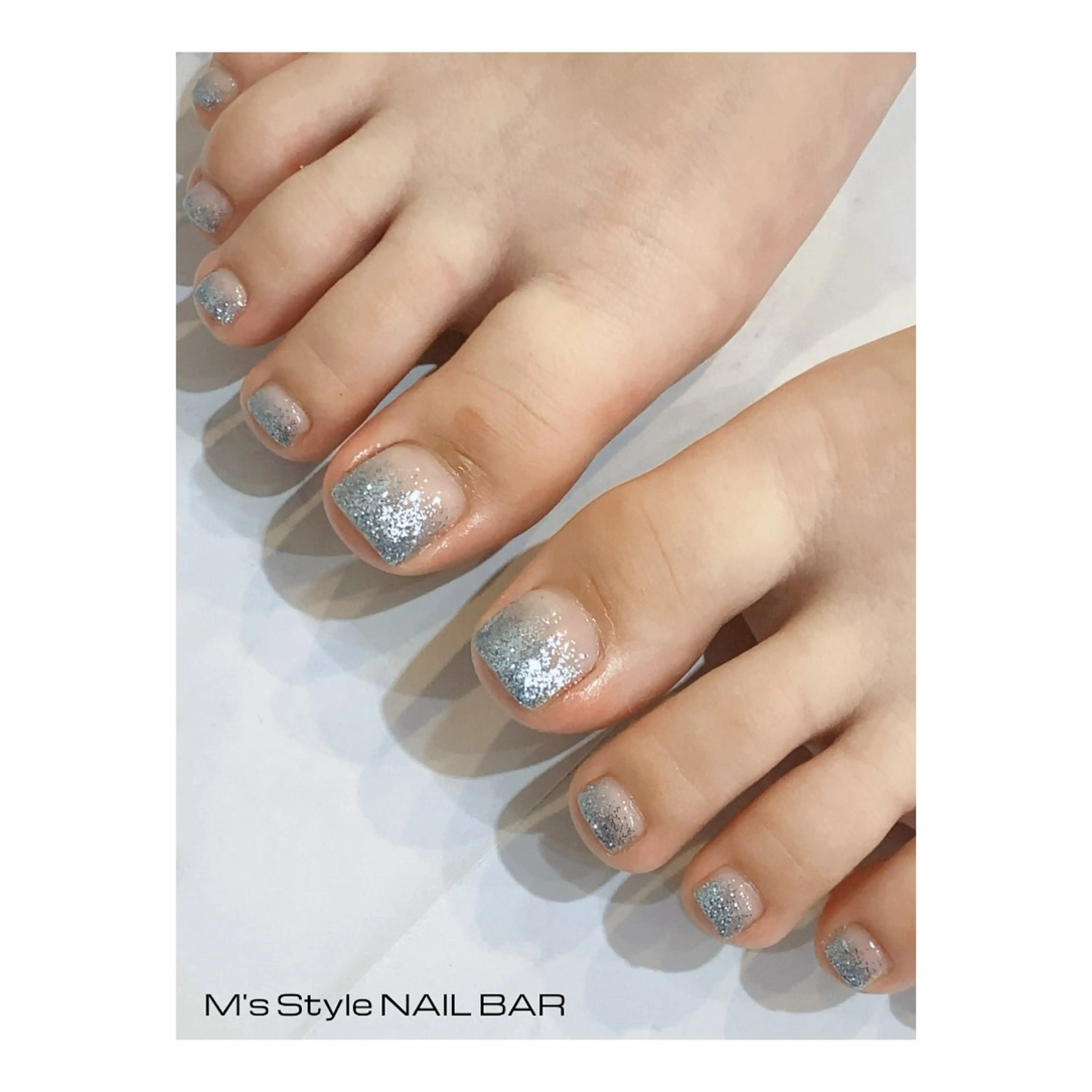 ネイル 成人式 フットネイル フレンチネイル ジェルネイル グラデーション M's Style NAIL BARのネイルデザイン