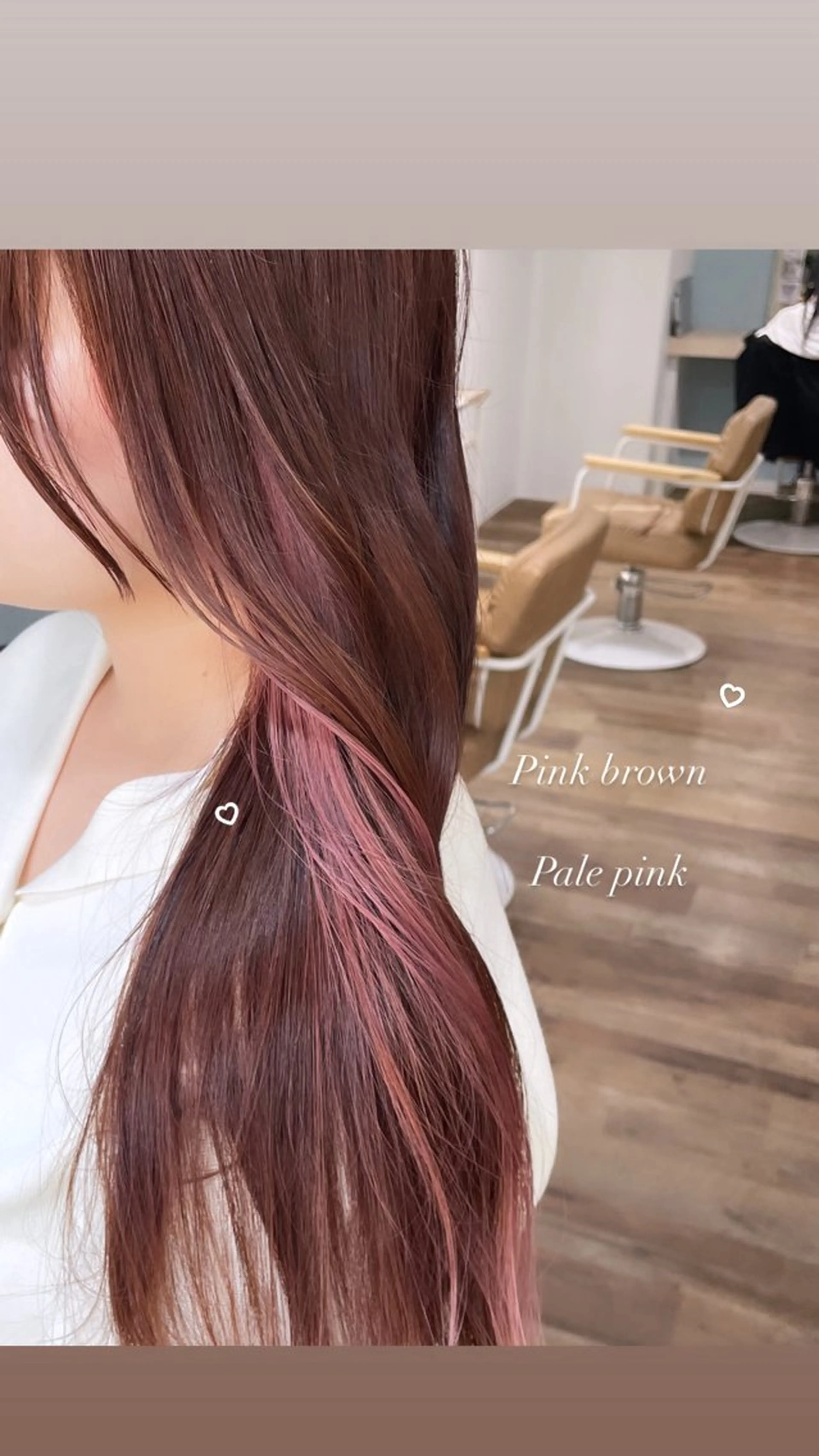 ロング カット ヘアカラー トリートメント ピンク・ラベンダー/ レイヤー/NANAのヘアスタイル