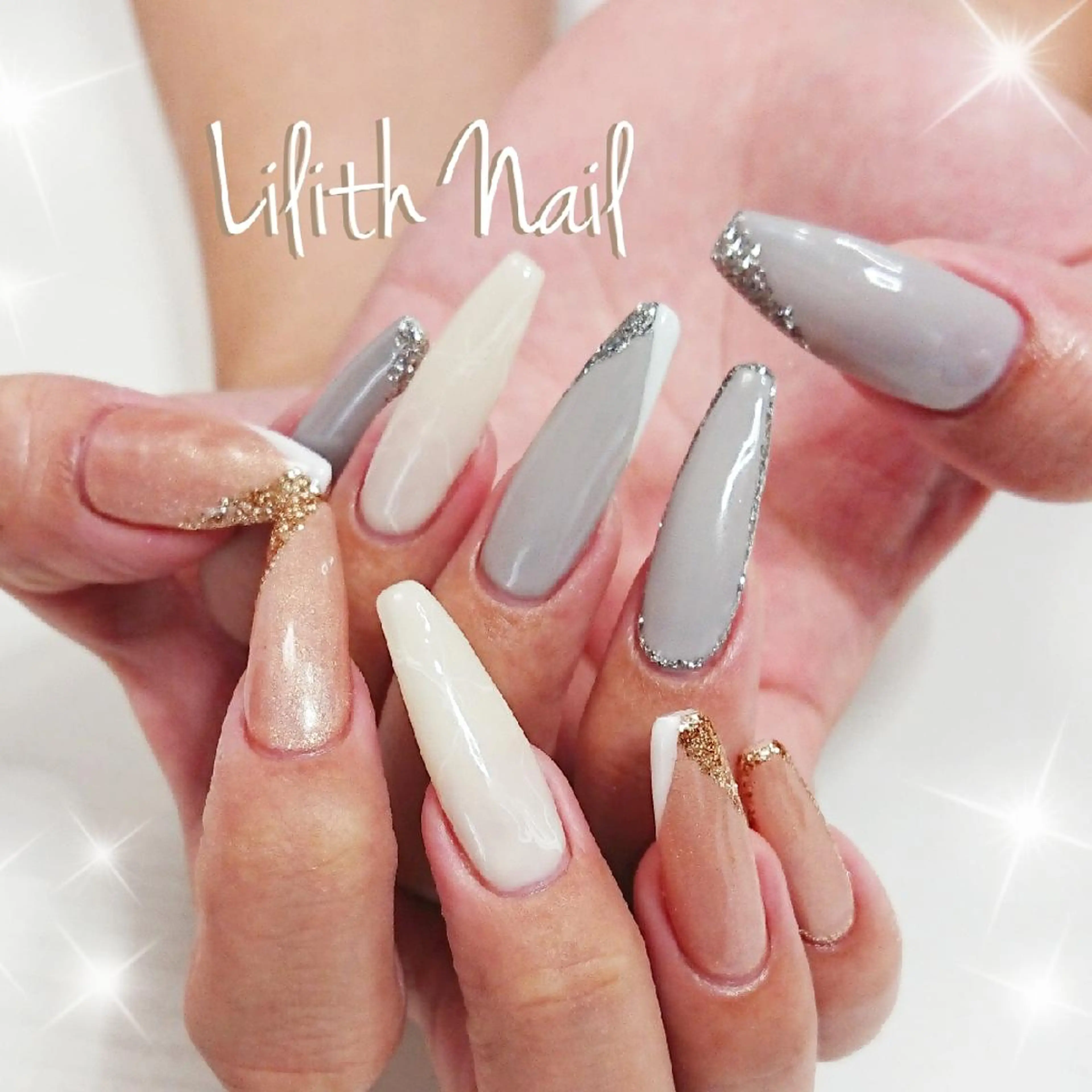 ネイル ロングネイル ハンドネイル Lilith Nailのネイルデザイン
