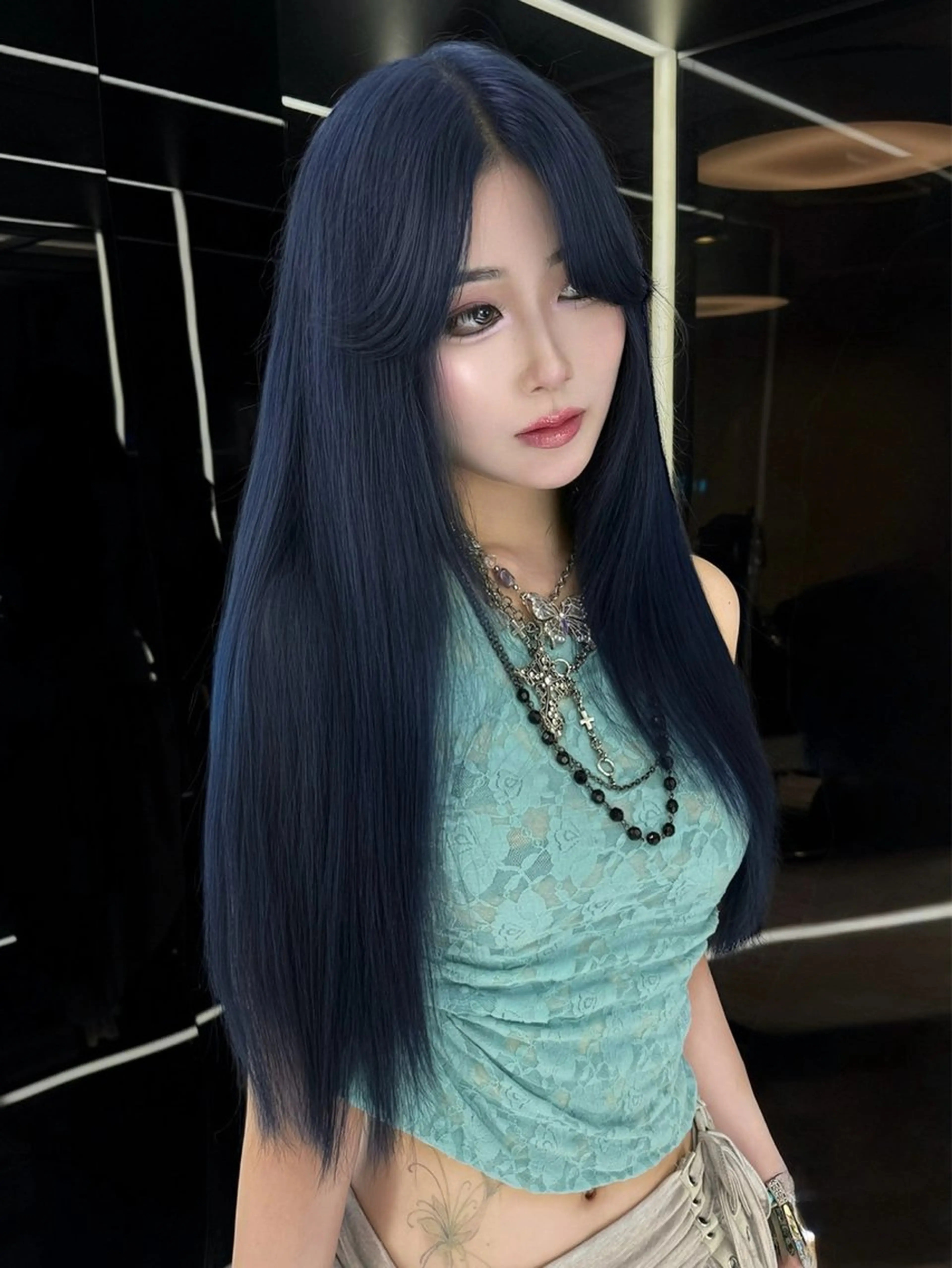 ロング カラー ヘアアレンジ ヘアカラー miuru/韓国ヘア /レイヤーカットのヘアスタイル