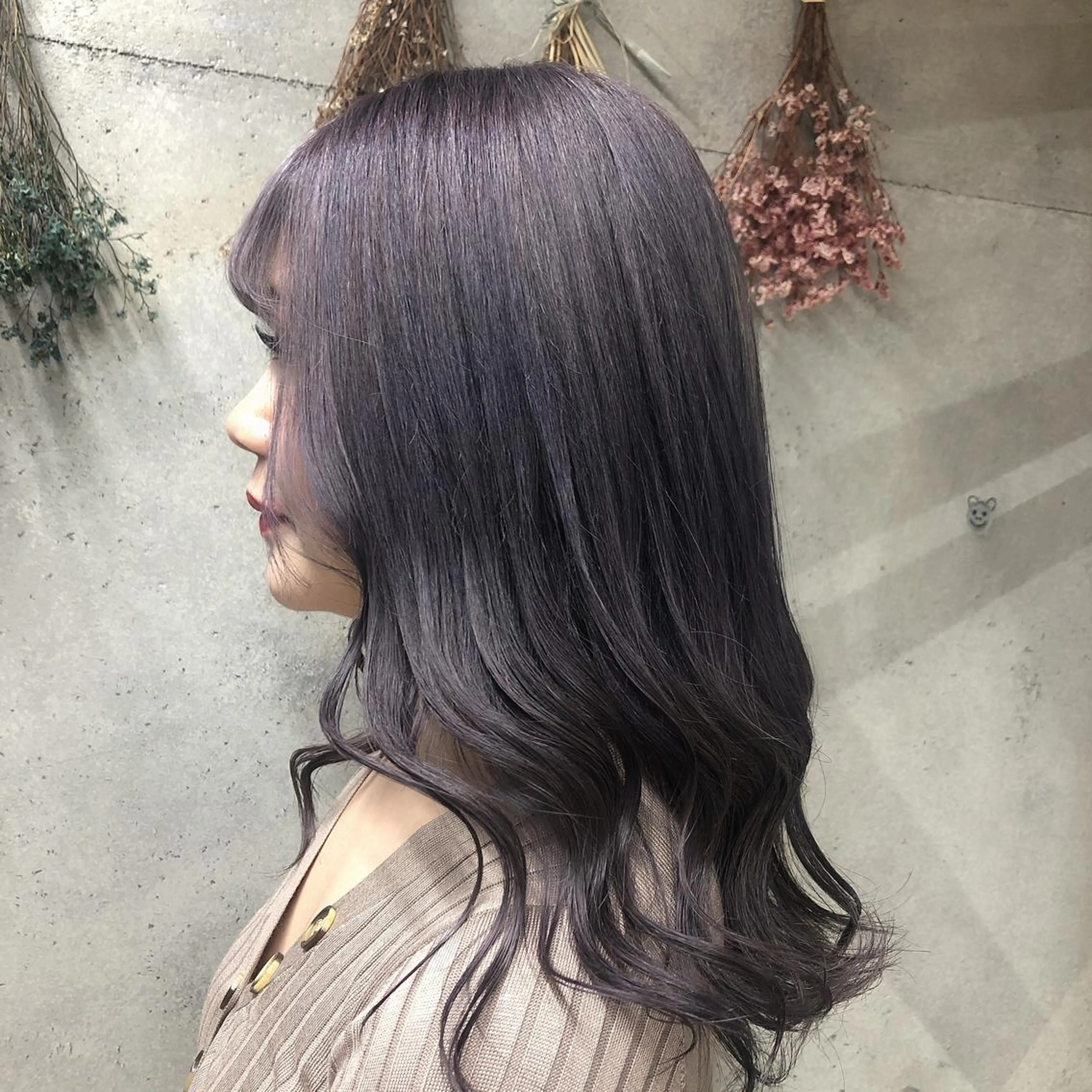 ロング カラー アッシュ パープルカラー パープルアッシュ wakana 【ブリーチカラー】のヘアスタイル