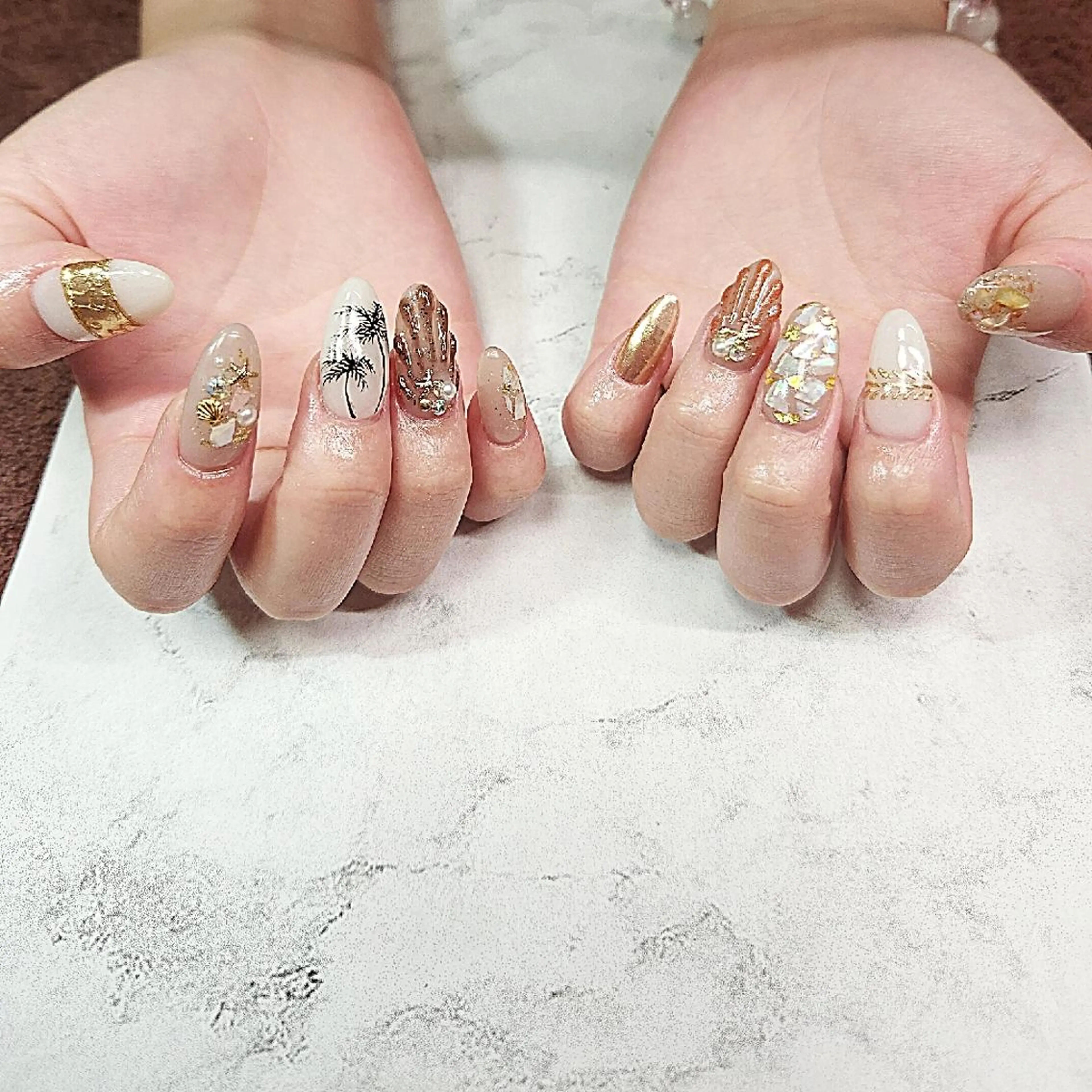 ネイル 持ち込み ハンドネイル 博多ネイル ｍｉｍｉのネイルデザイン