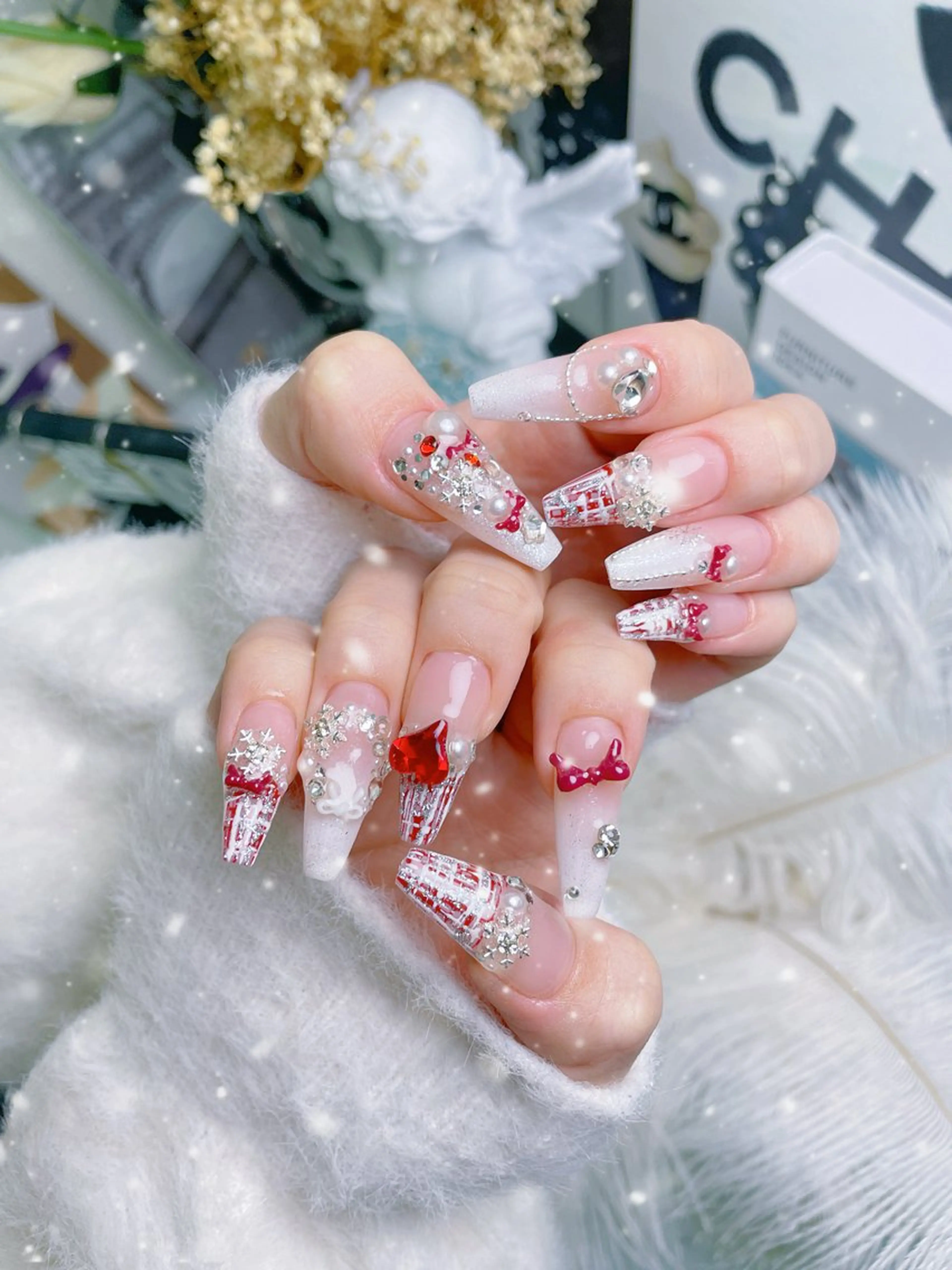 ネイル ハート 韓国ネイル 夏ネイル ワンホンネイル 冬ネイル ハンドネイル Melody Nail所属・Melody  3D/スカルプ専門店のネイルデザイン