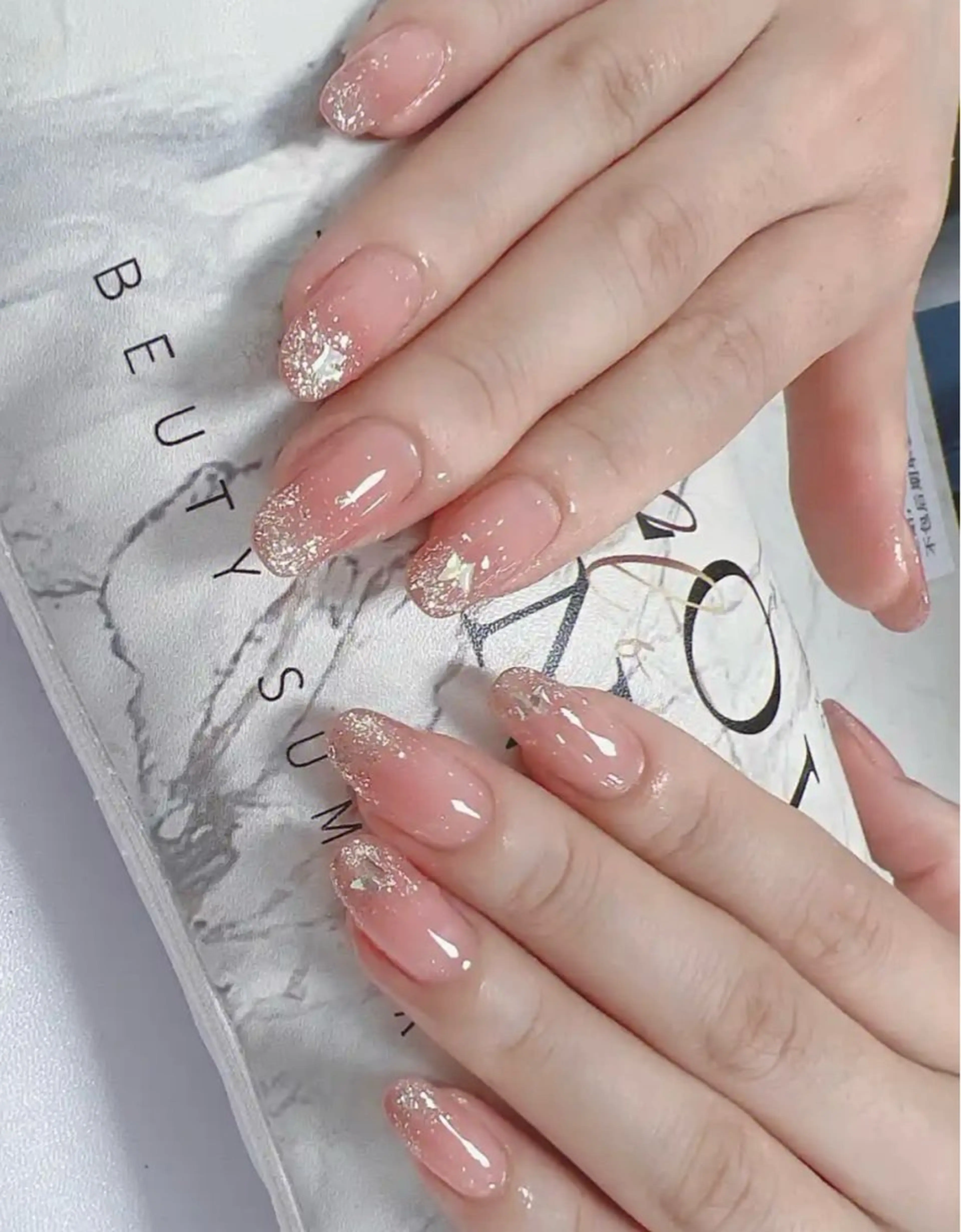 ネイル チークネイル 長さ出し フレンチネイル ガーリー 韓国ネイル sun nail池袋 モデル募集のネイルデザイン