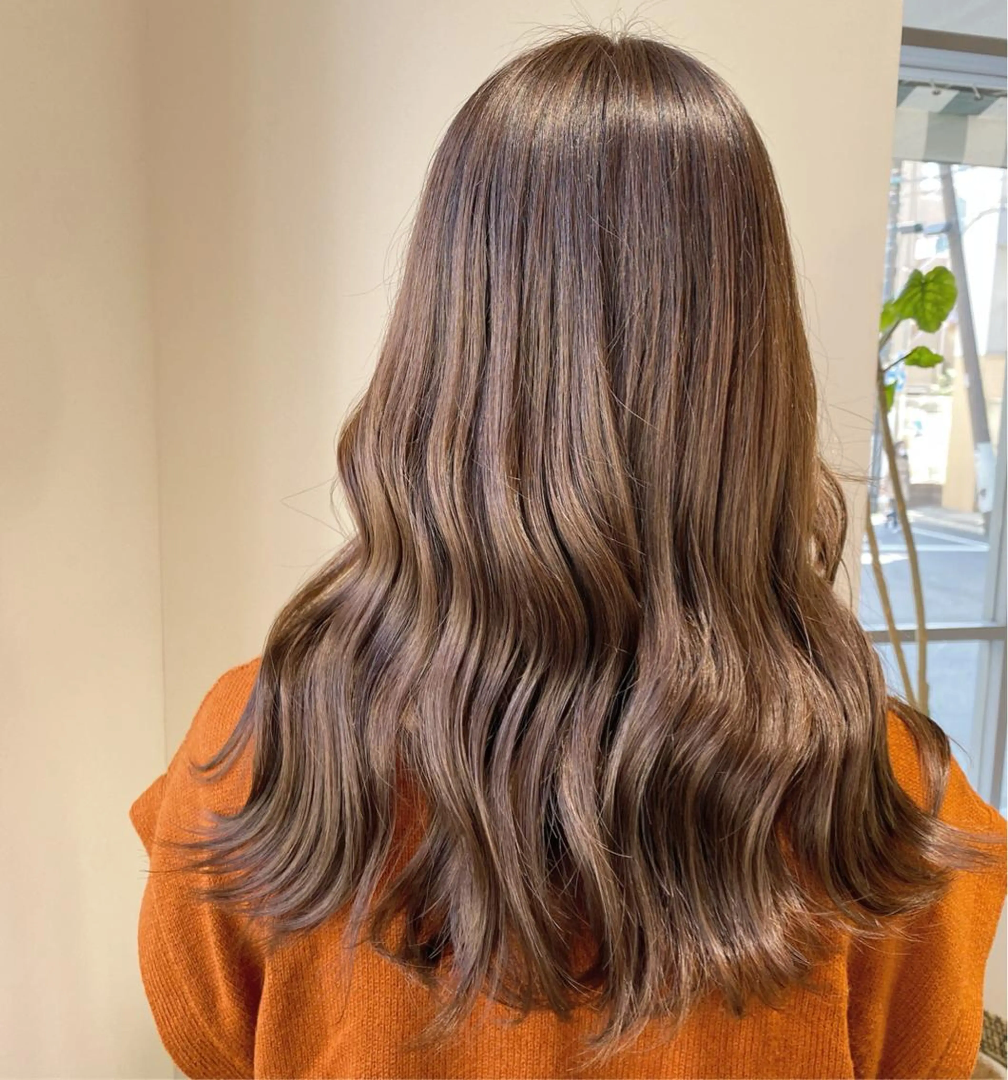 ロング カラー ベージュカラー ブリーチ ブリーチなしカラー 関口 桃花🌷 暖色カラーのヘアスタイル