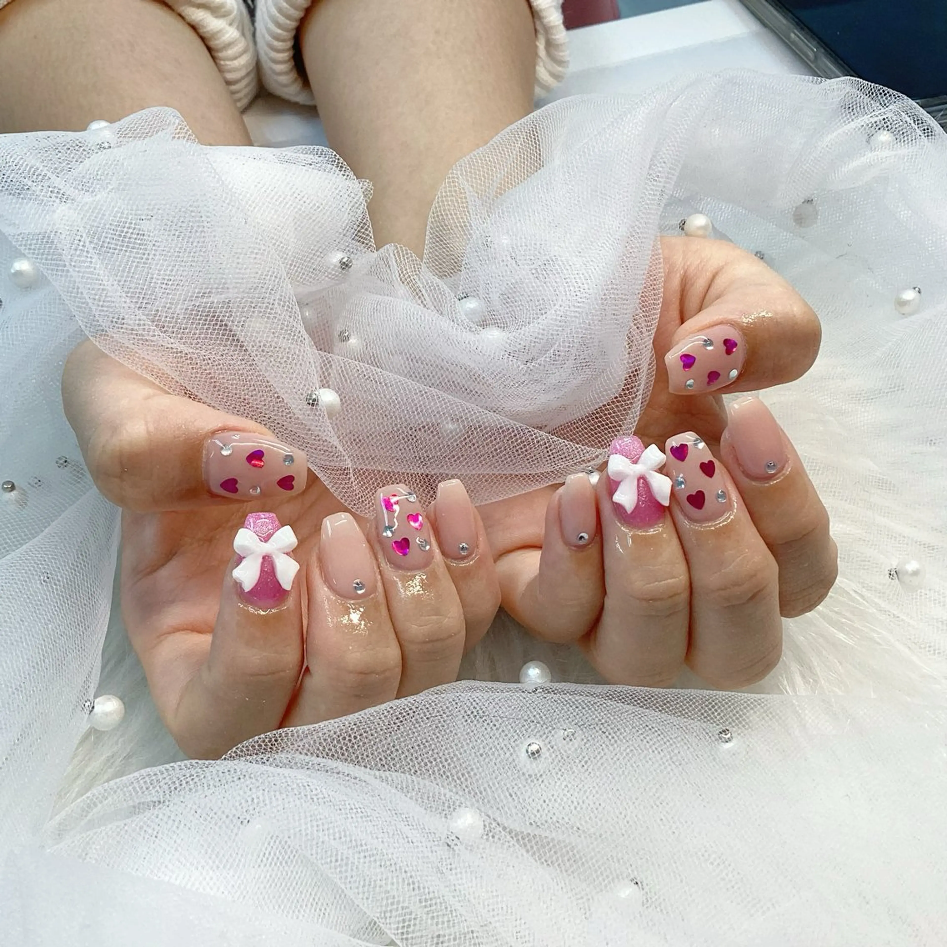 ネイル パーツ全部¥110 サロンミミのネイルデザイン