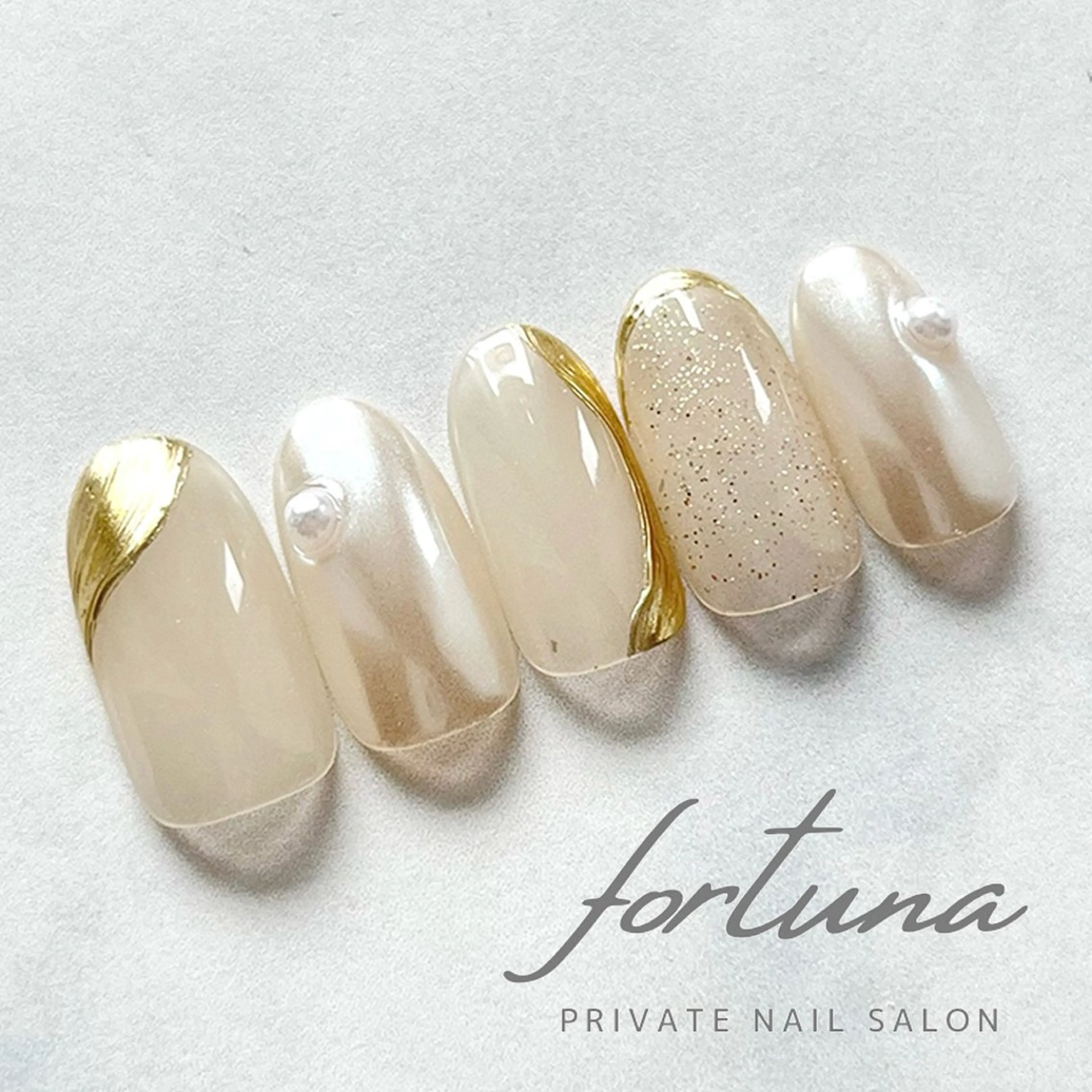 ネイル ミラーネイル ハンドネイル fortuna 武藤裕美のネイルデザイン