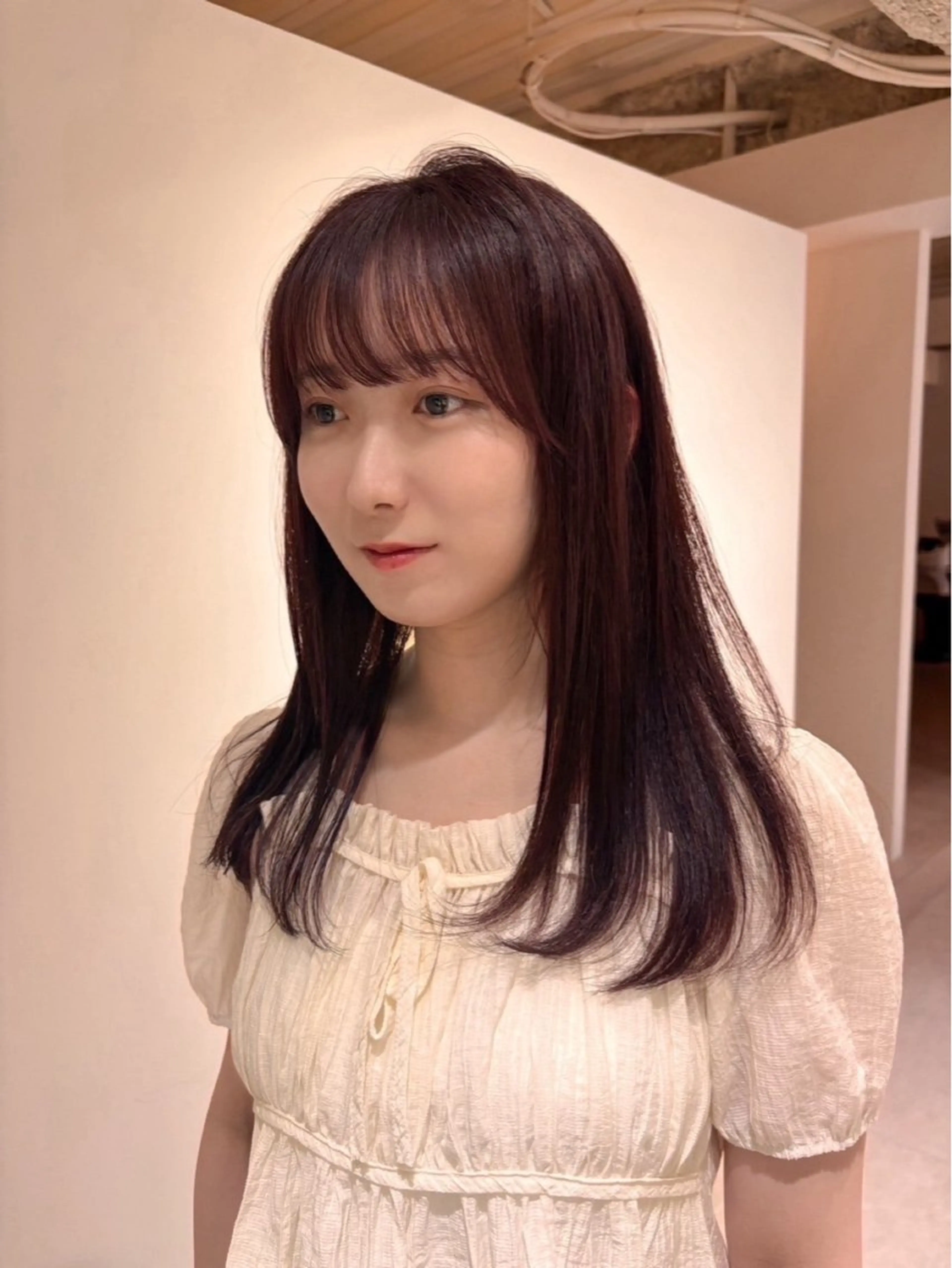 ロング カラー ラベンダーカラー 名古屋カラーモデル/ 暖色カラー/リカのヘアスタイル