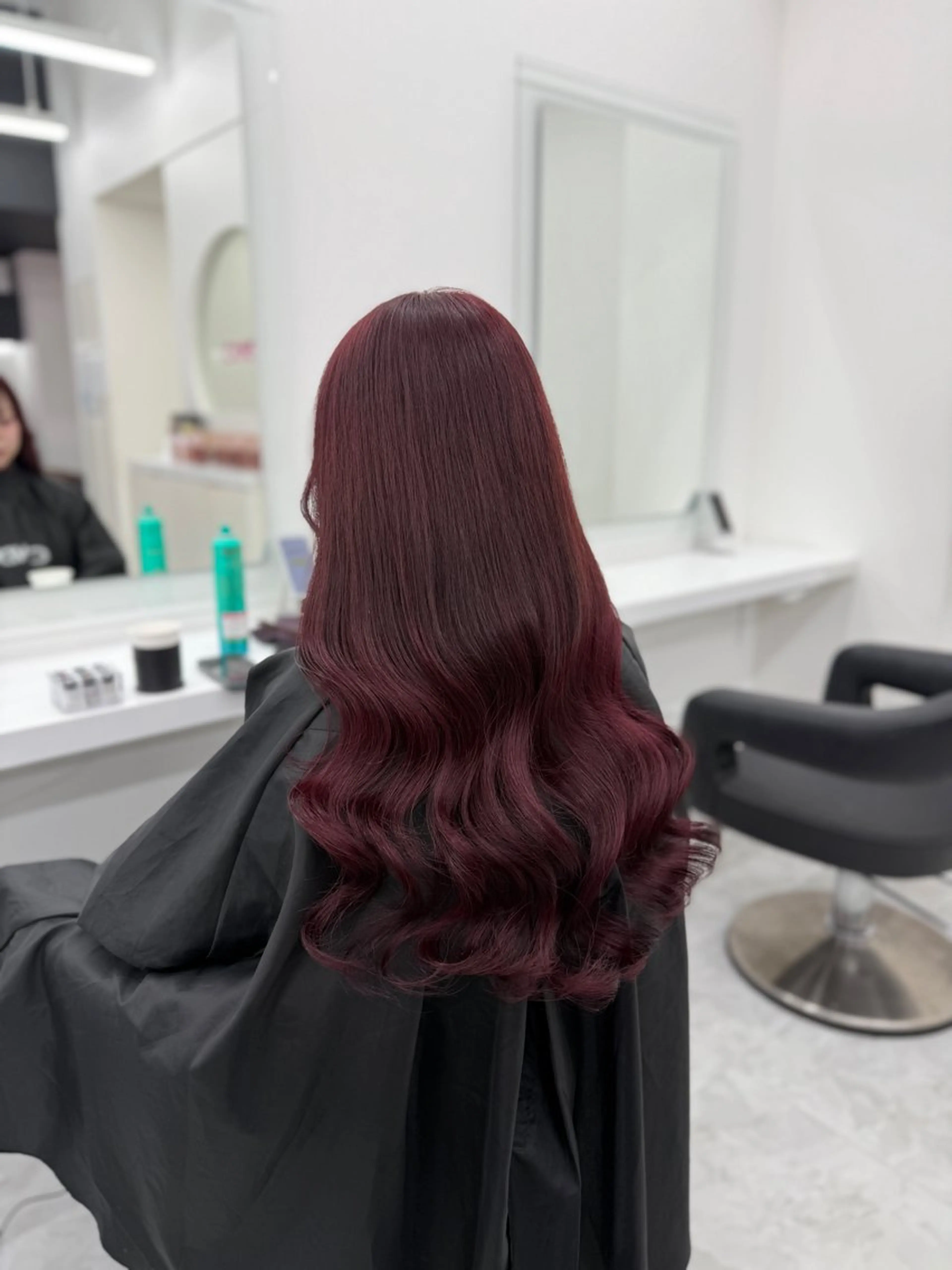 ロング カラー ヘアアレンジ ブリーチ ダブルカラー ブリーチなしカラー レッドカラー 🎀Girly艶髪カ ラー🎀Harukaのヘアスタイル