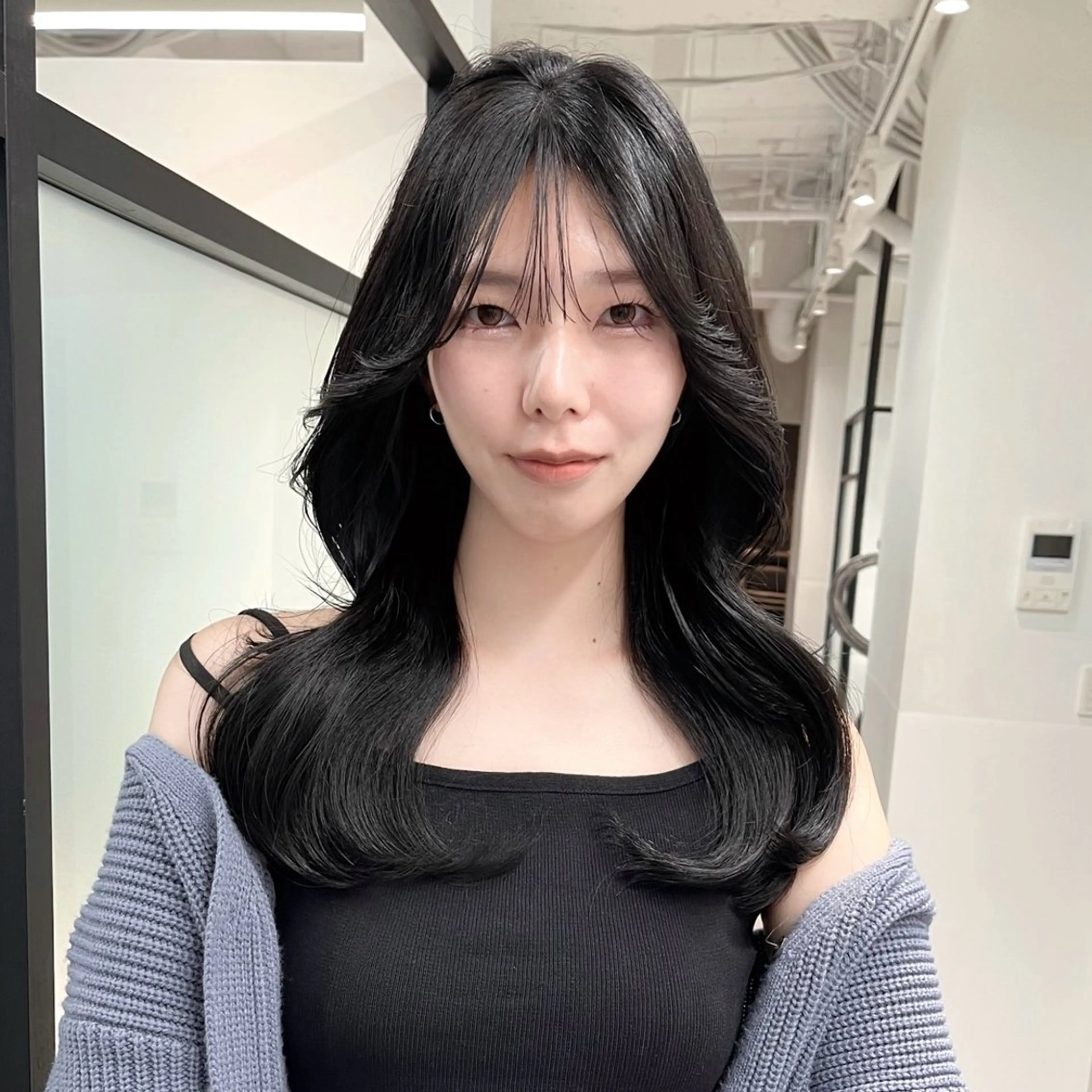 ロング 韓国風ヘア レイヤーカット カット ヘアカラー トリートメント 韓国レイヤーカット 髪質改善▫️水野有真のヘアスタイル