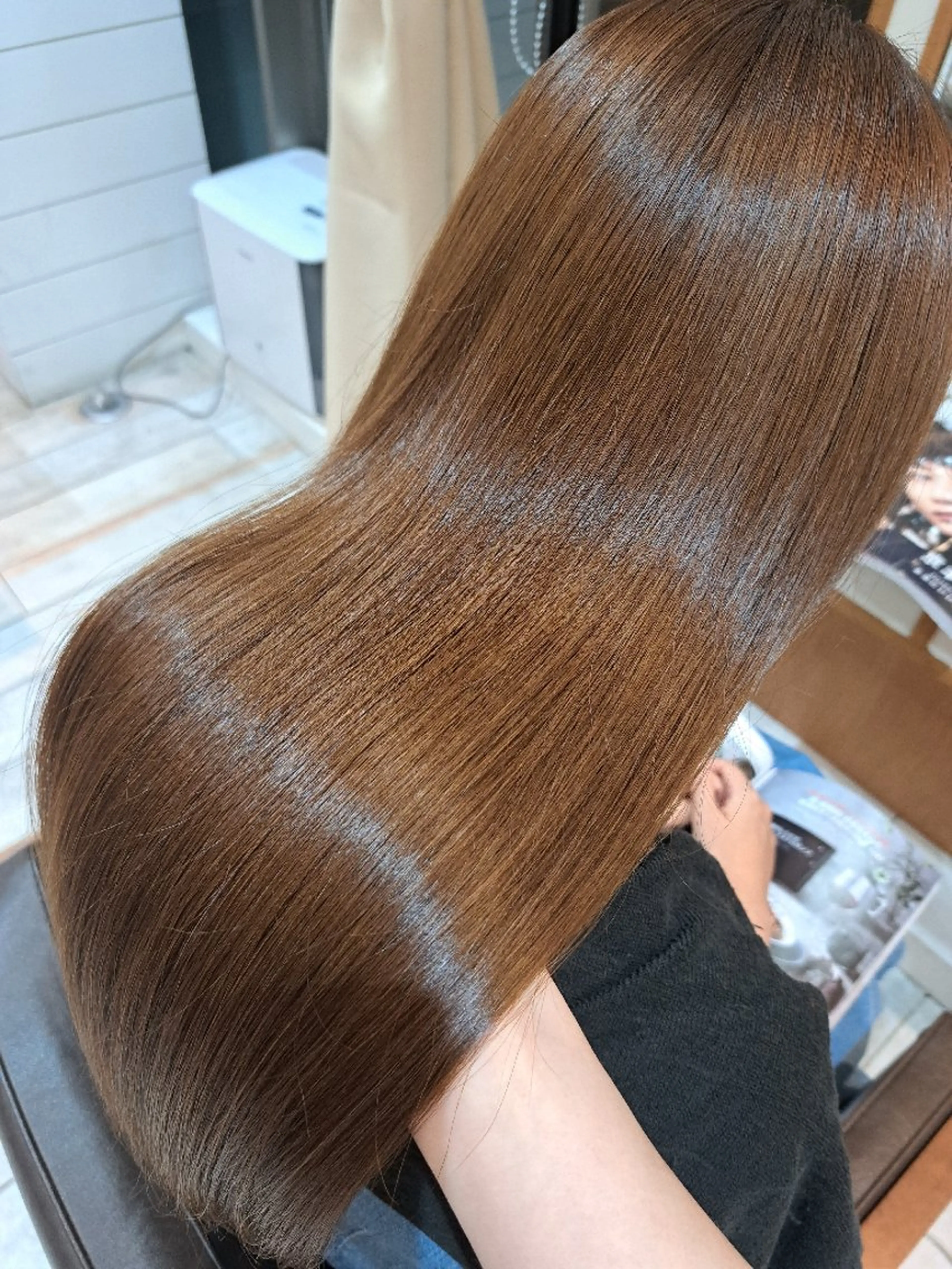 ロング カラー ベージュカラー ミルクティーベージュ ヘアカラー ＭＩＹＵ/透明感 渋谷/ベージュカラーのヘアスタイル