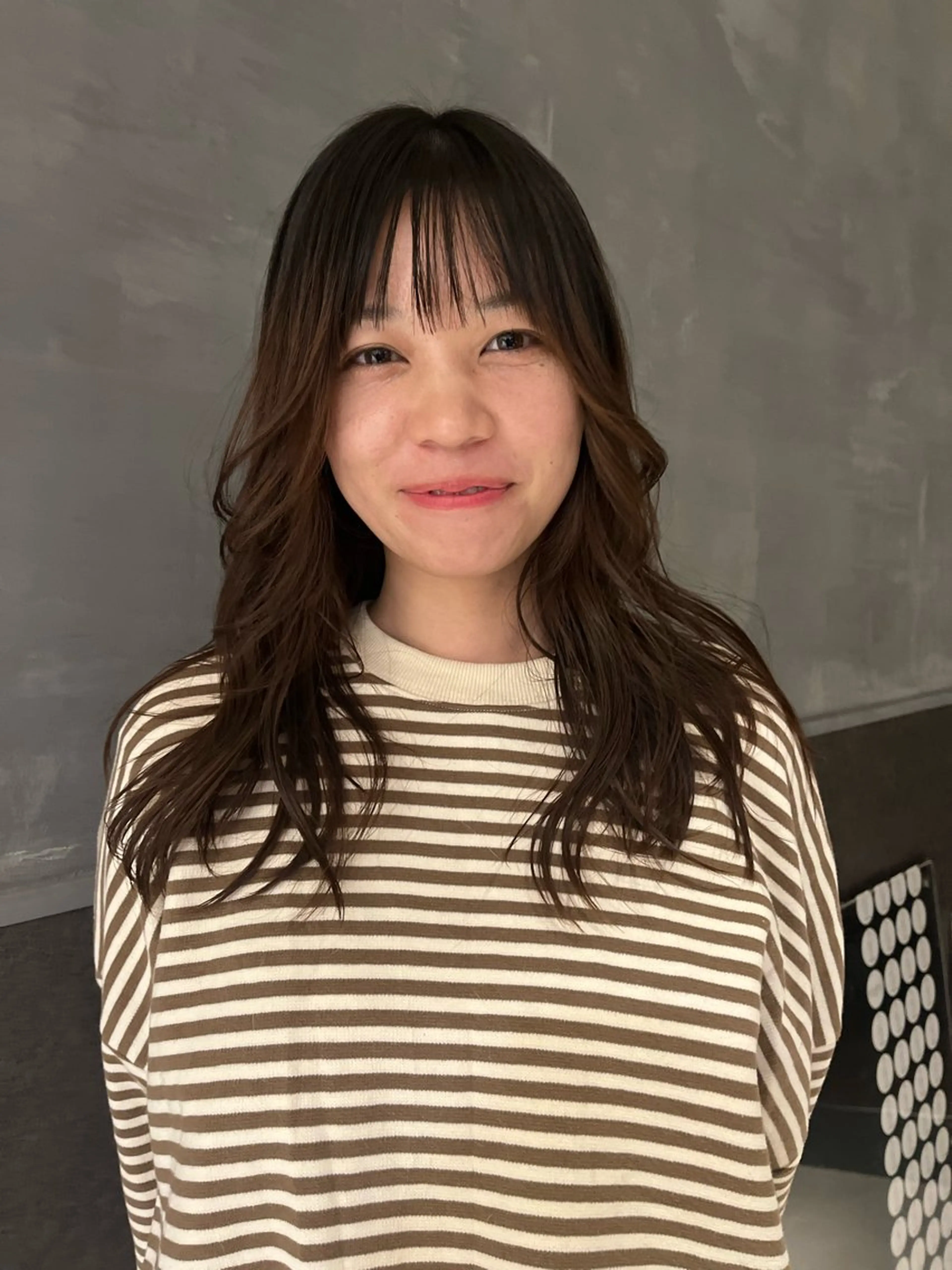 ロング カラー カット ヘアカラー トリートメント 田中 里奈のヘアスタイル
