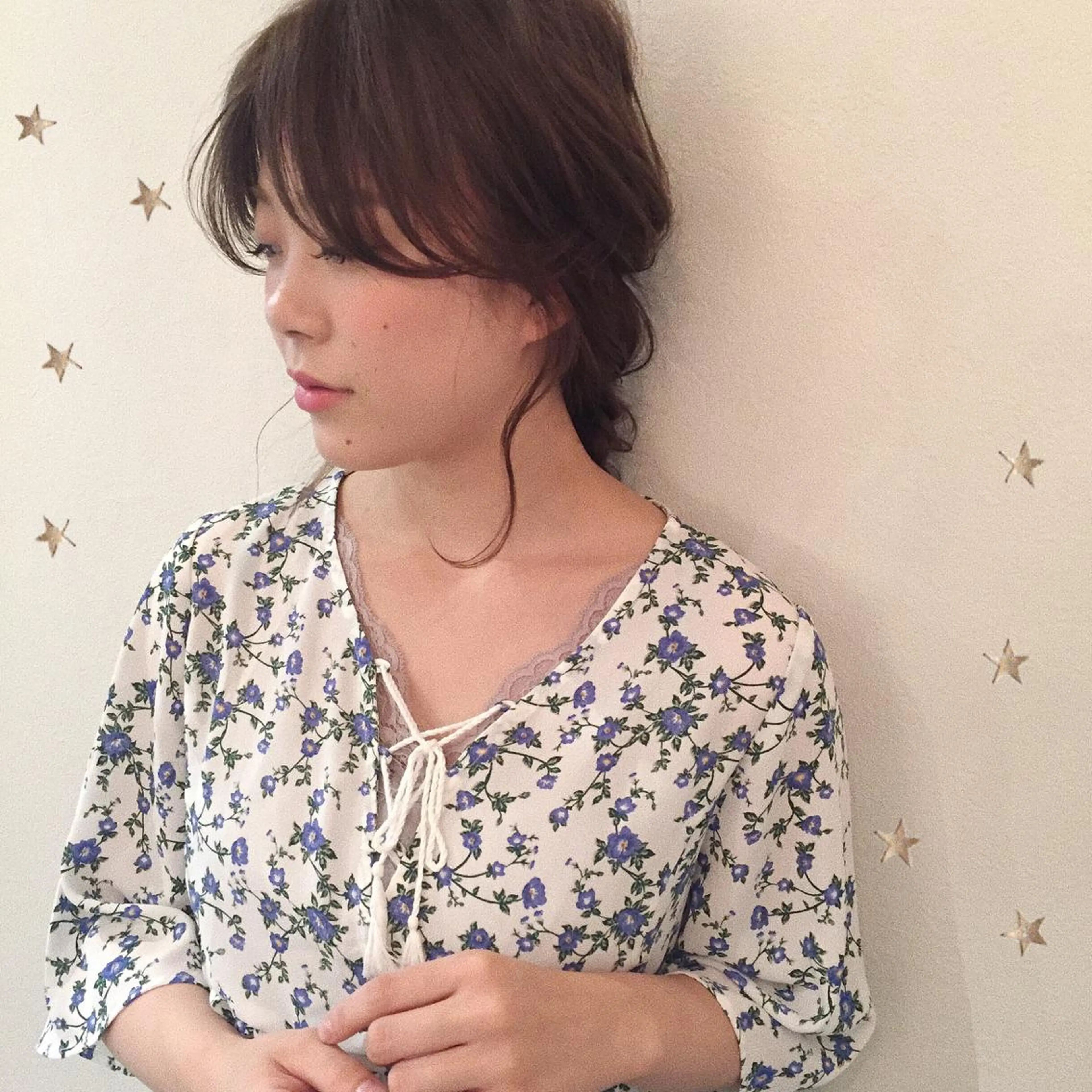 セミロング ヘアアレンジ 市川 千夏のヘアスタイル