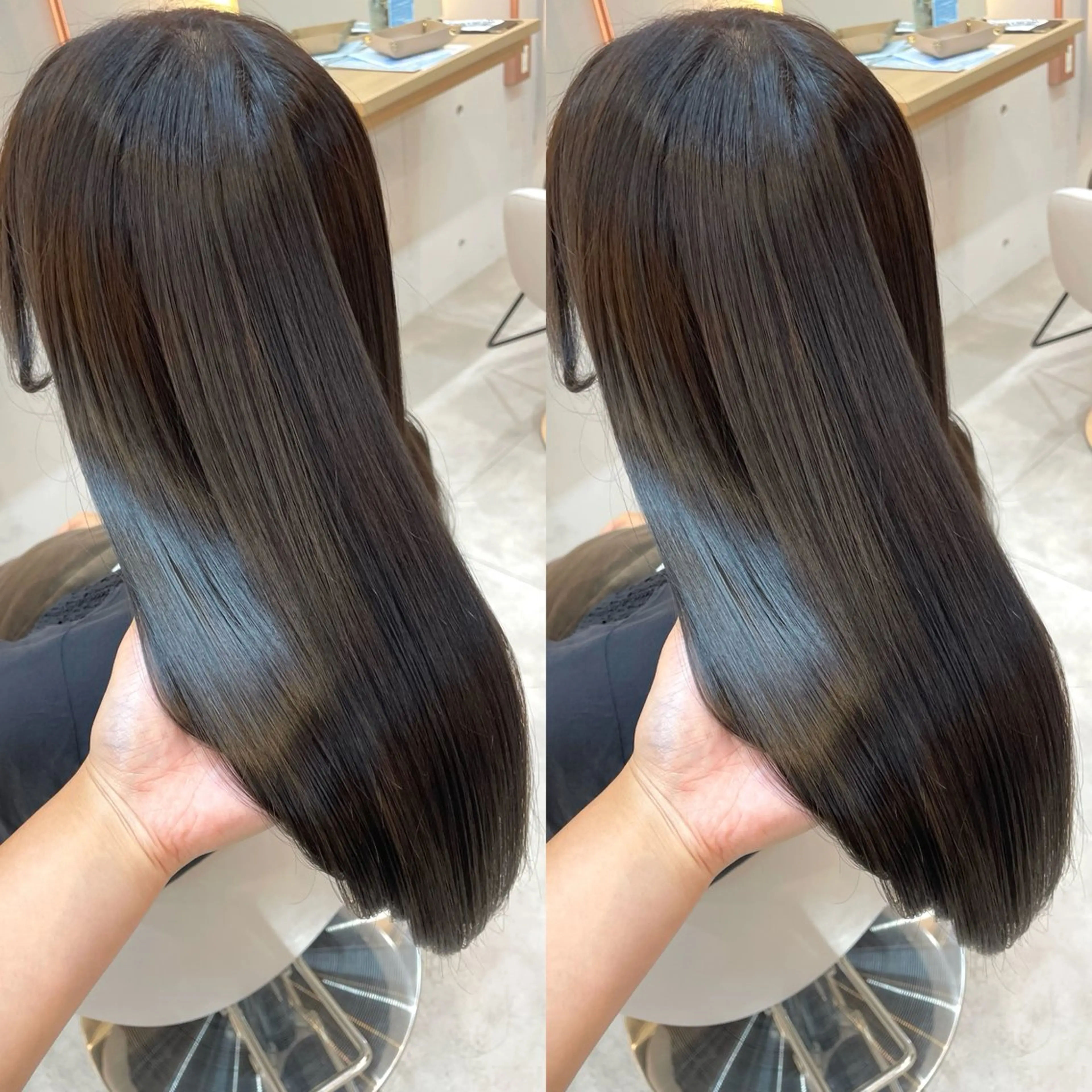 ロング カラー カット ヘアカラー トリートメント ヘアセット ブリーチ無しダブル カラー🦕まどかのヘアスタイル