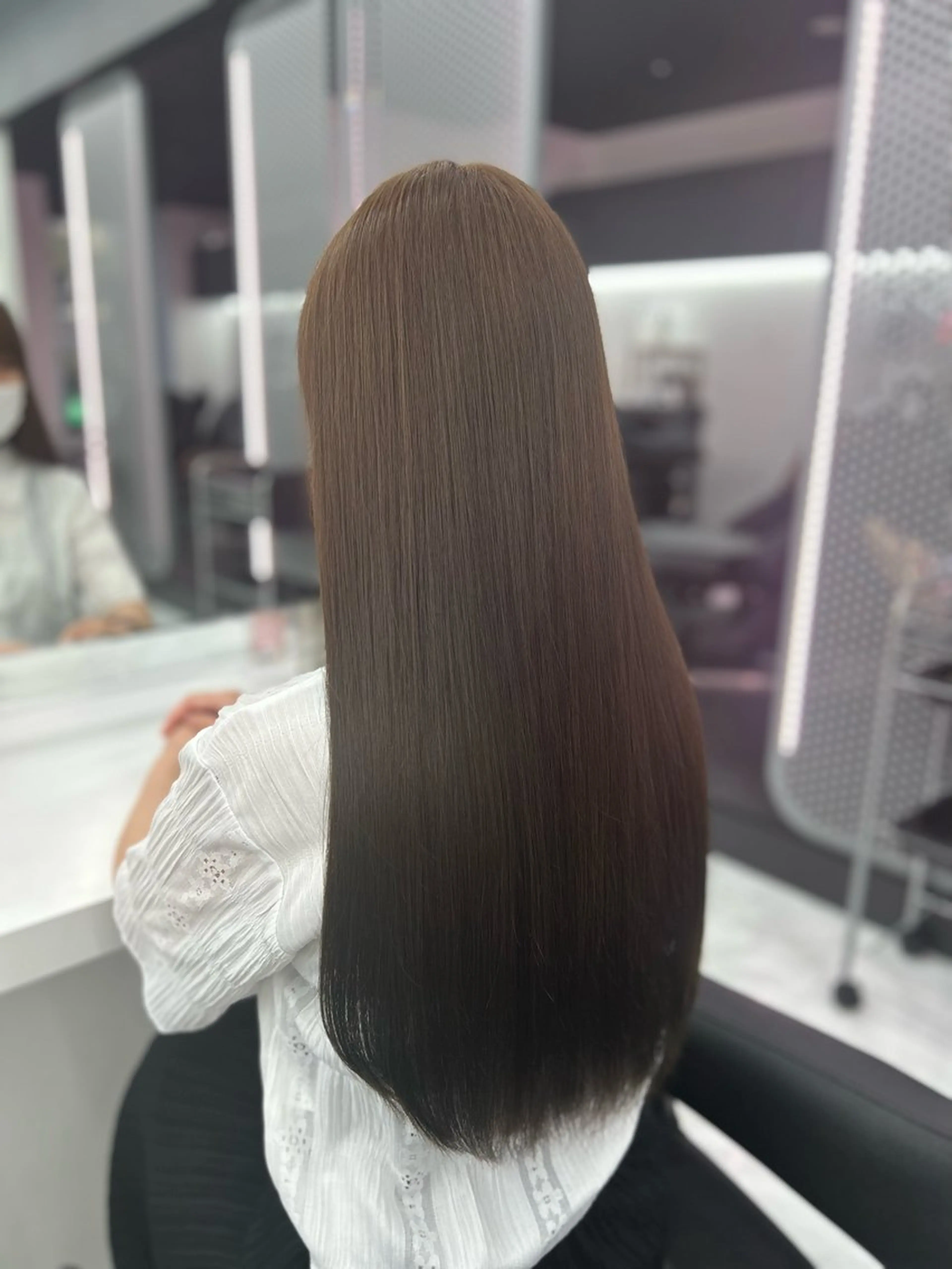 ロング カラー パーマ ヘアアレンジ メンズ キッズ ネイル マツエク・マツパ アイブロウ ブリーチなしカラー/ ブラウン/レイヤーのヘアスタイル