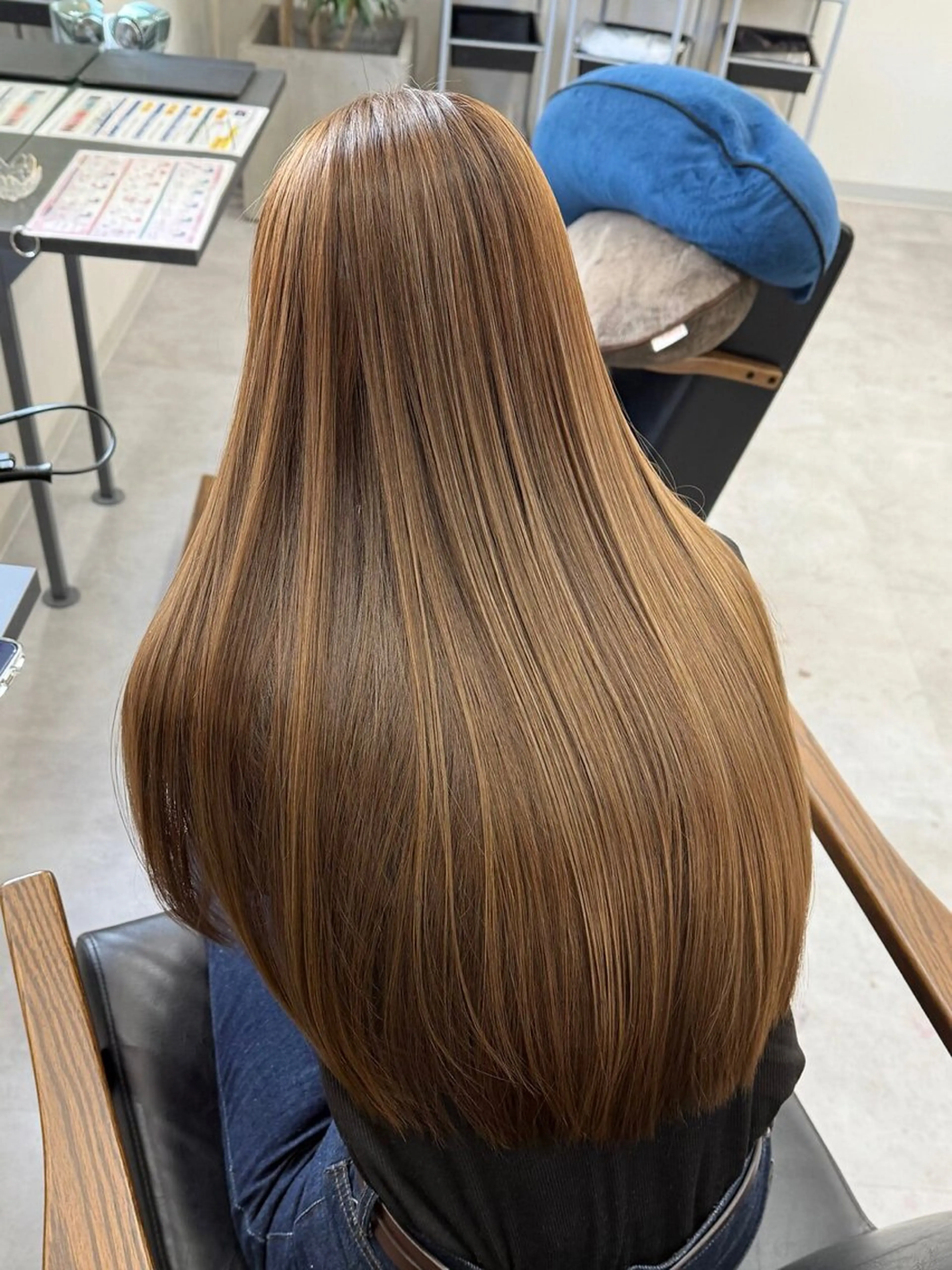 ロング カラー カット ヘアカラー 縮毛矯正 トリートメント RIENS xreaのヘアスタイル