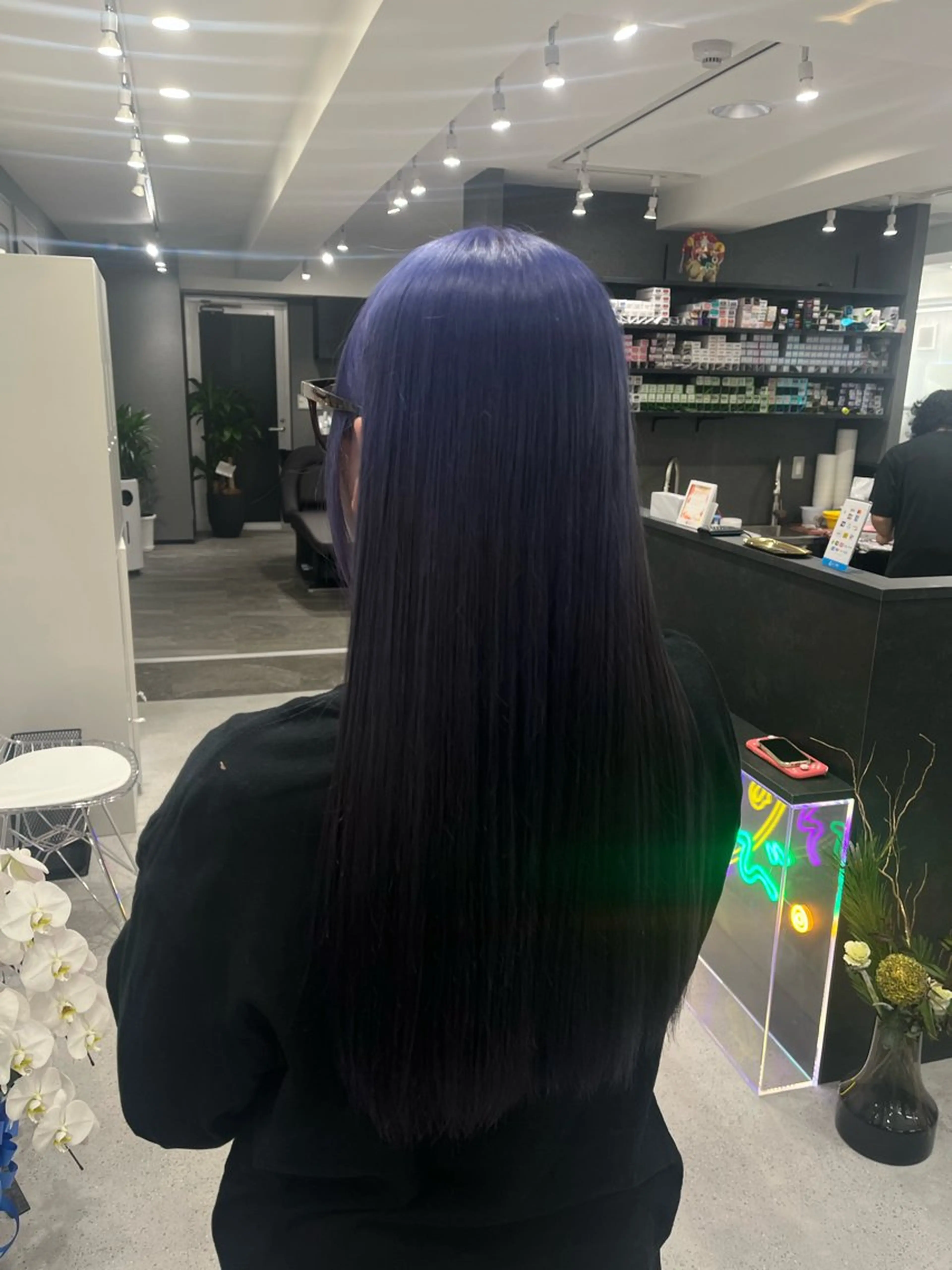 ロング カラー ブルーカラー ブルーバイオレット バイオレットカラー カットモデル無料✨ 募集中✂️みなみ♥️のヘアスタイル