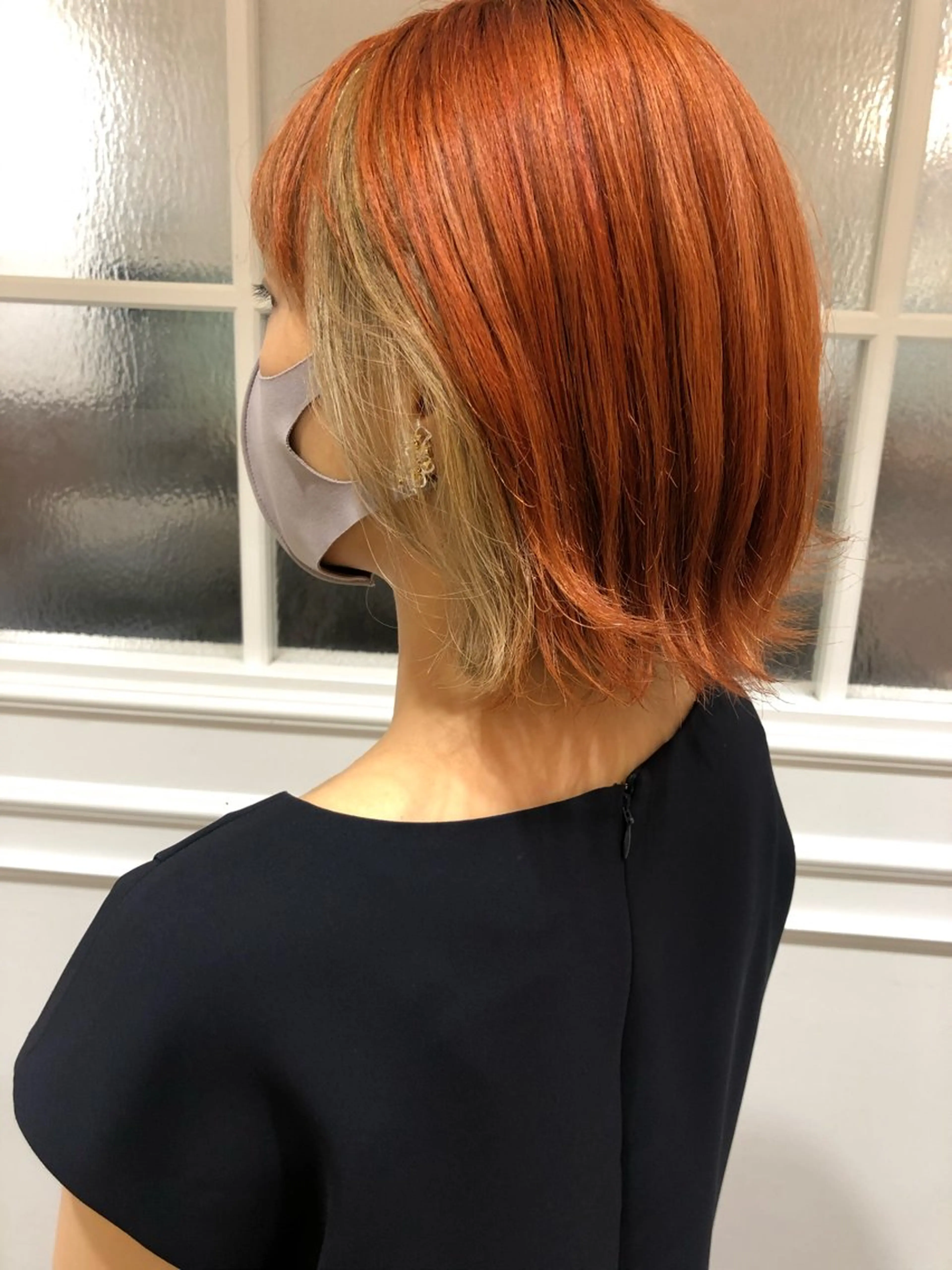 ショート カラー パーマ ヘアアレンジ オレンジ カット ヘアカラー トリートメント 髪質改善/韓国風 レイヤー/田村祐樹のヘアスタイル