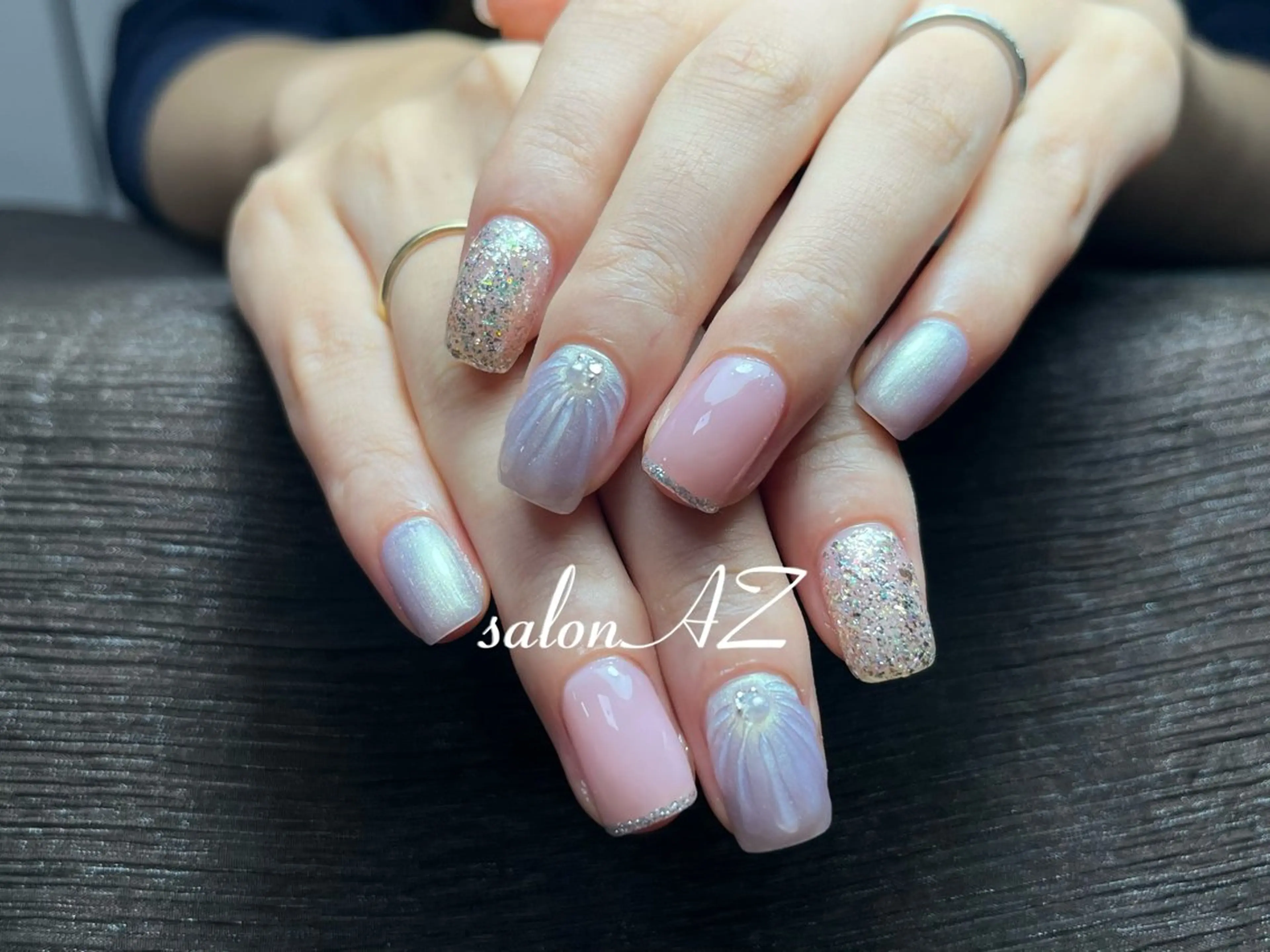 ネイル アートネイル 長さ出し フットネイル フレンチネイル ジェルネイル ハンドネイル salon AZのネイルデザイン