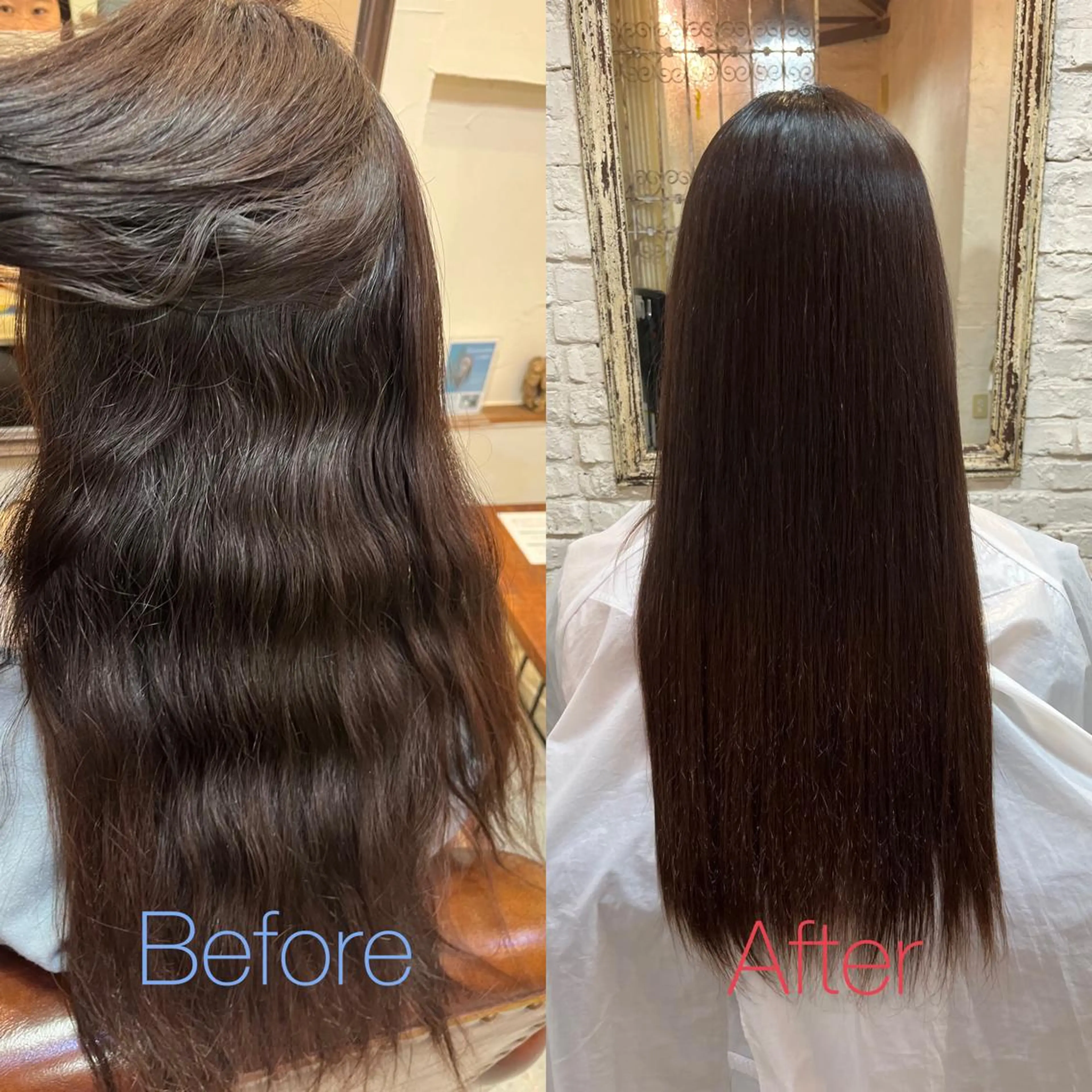 ロング カラー 縮毛矯正 小山 奈津のヘアスタイル