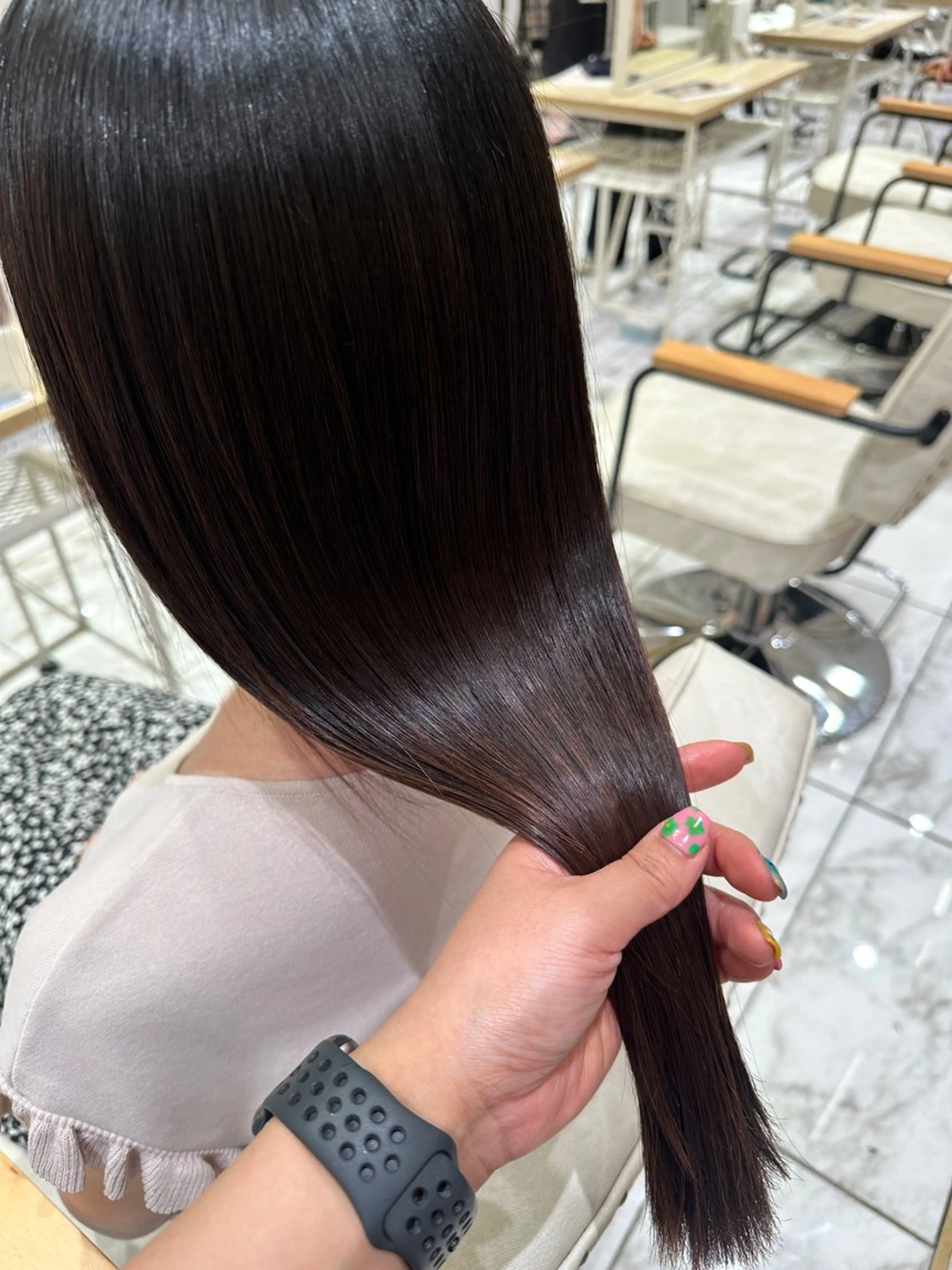 ロング 髪質改善 トリートメント AMI ウルフパーマ/メンズのヘアスタイル