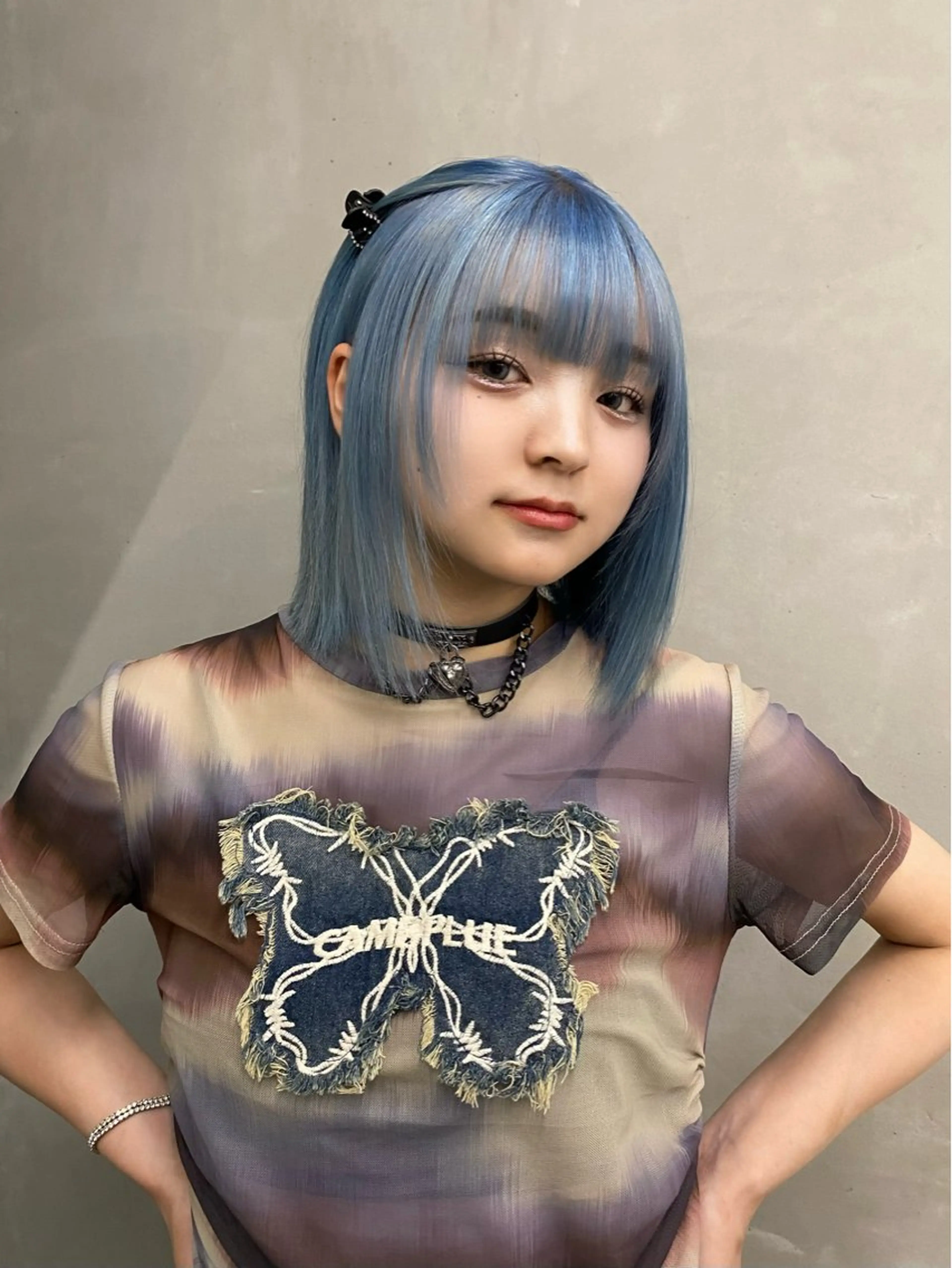 ミディアム カラー ヘアアレンジ ブリーチ 縮毛矯正 酸性ストレート ヘアカラー トリートメント mina 🌷のヘアスタイル